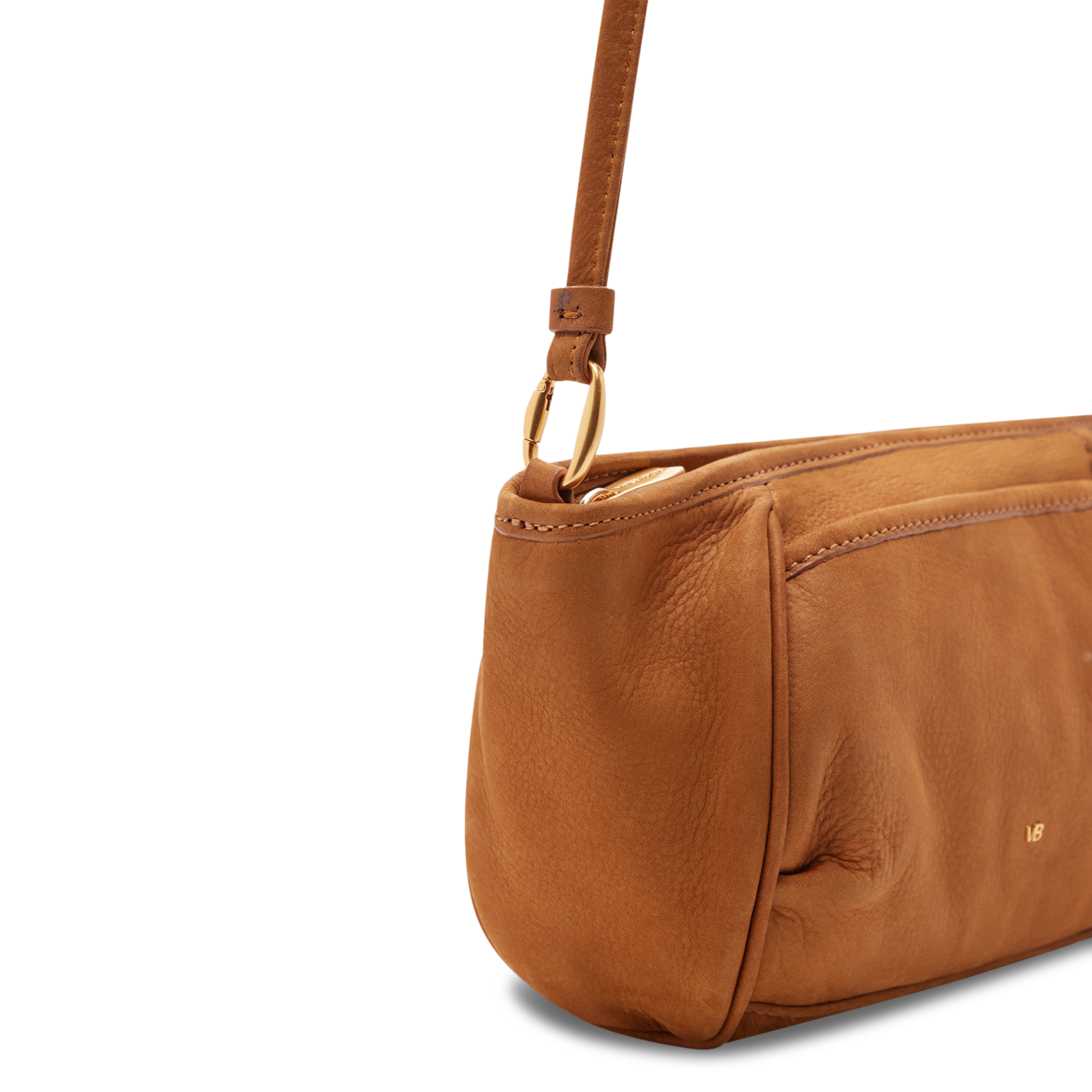 Sac porté épaule en cuir Marron