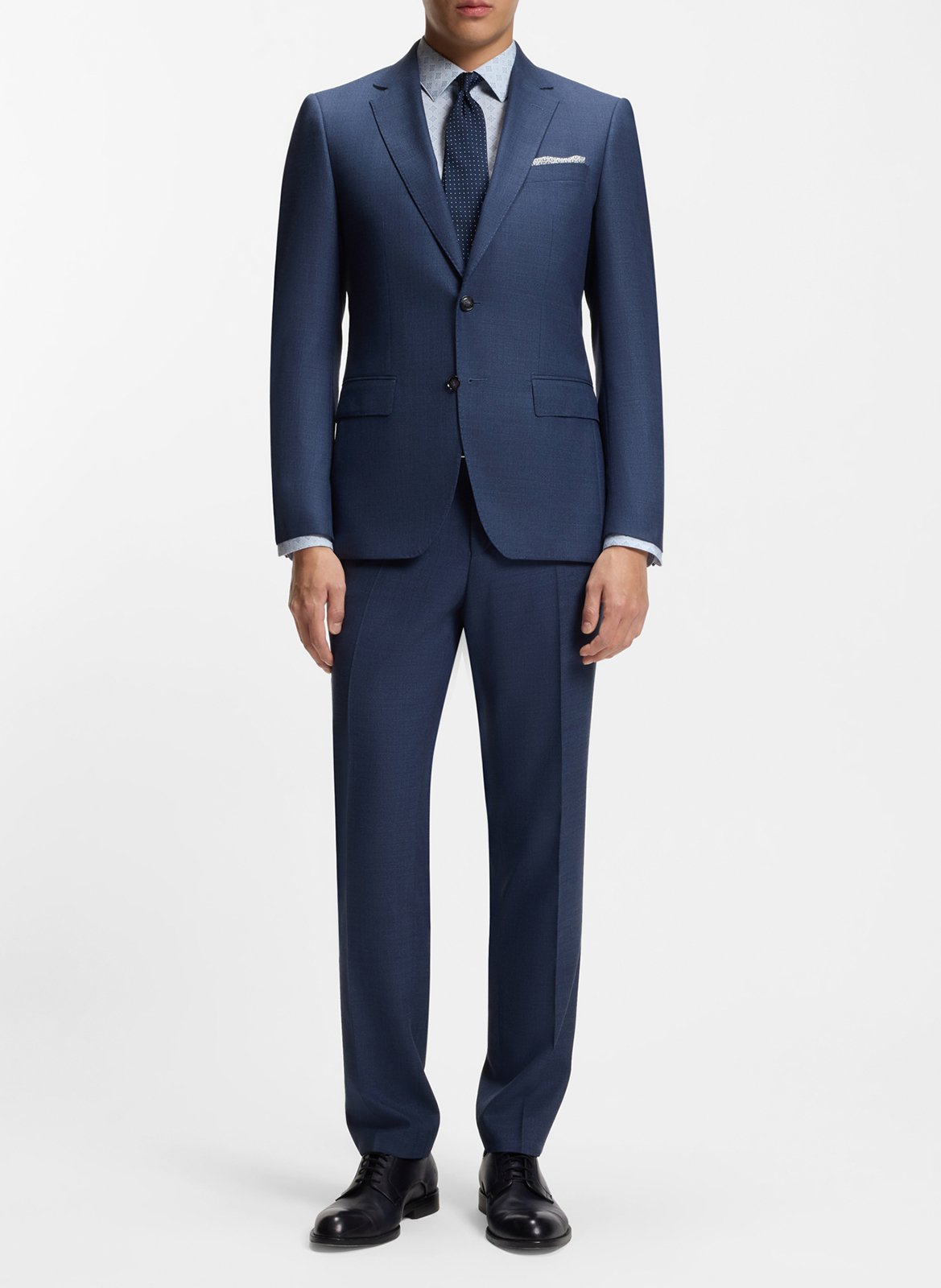 Straight printed cotton shirt BOSS Blue