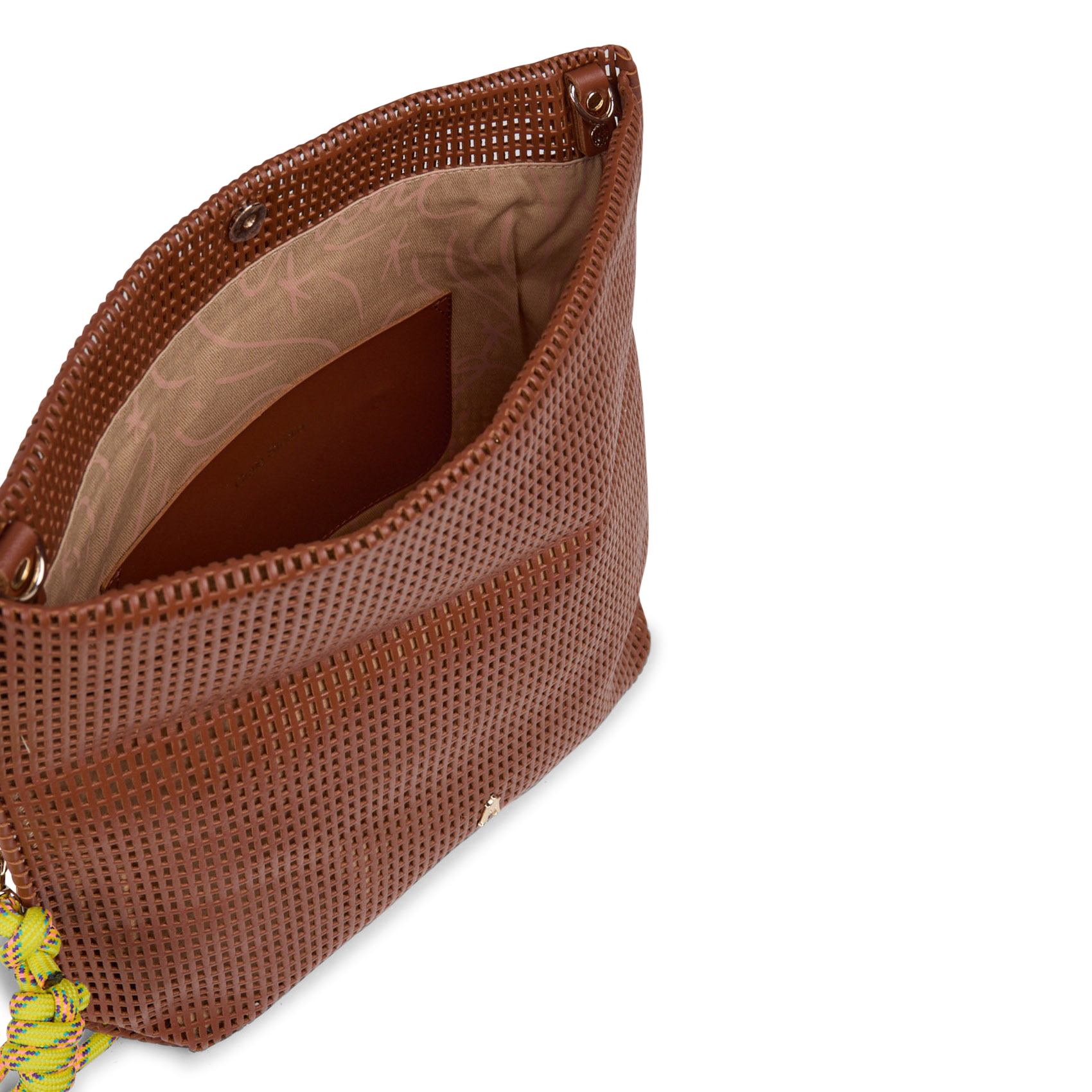 Sac bandoulière en cuir ajouré CRAIE STUDIO Marron