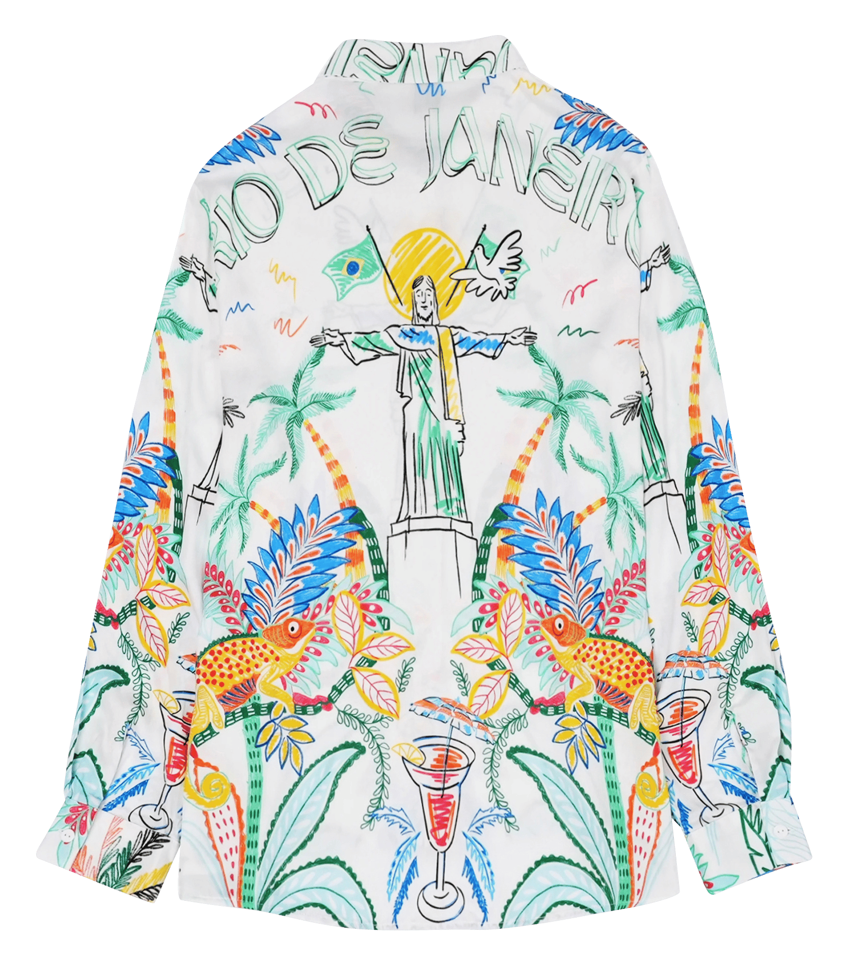 Oversized printed shirt WILD White