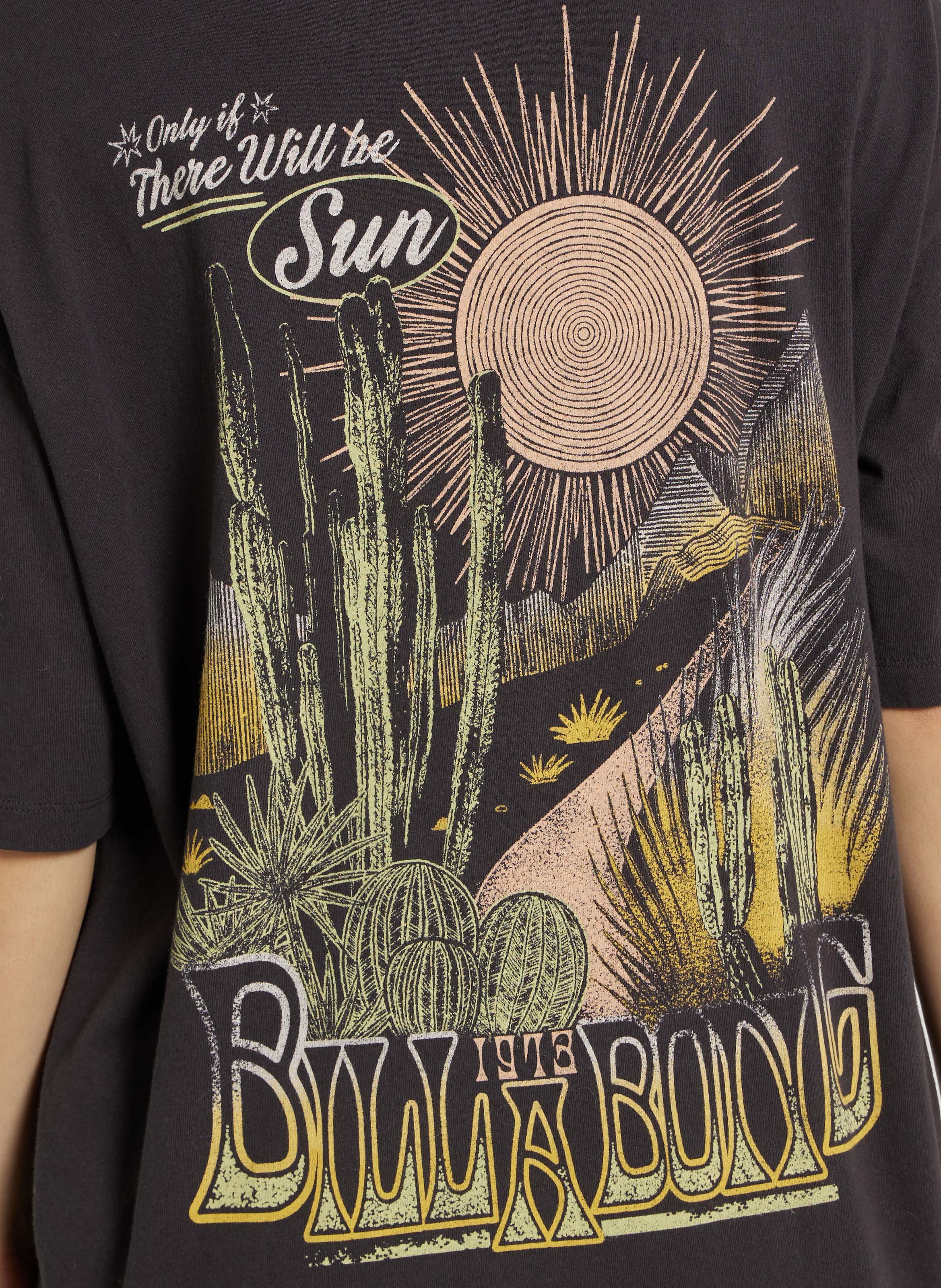 Oversize T-Shirt aus bedruckter Baumwolle BILLABONG Schwarz