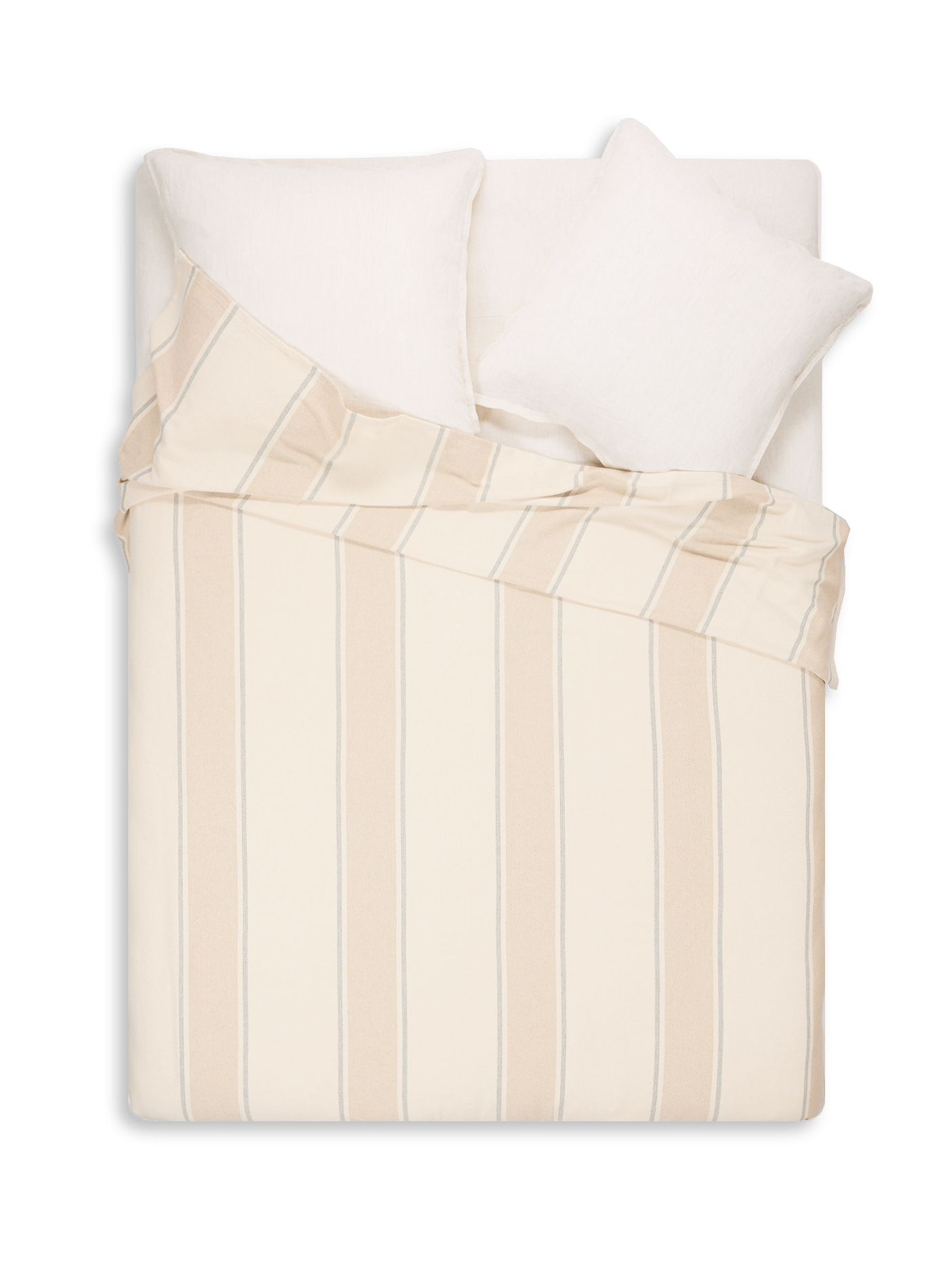 Gestreept katoenen bedsprei AU PRINTEMPS PARIS MAISON Beige