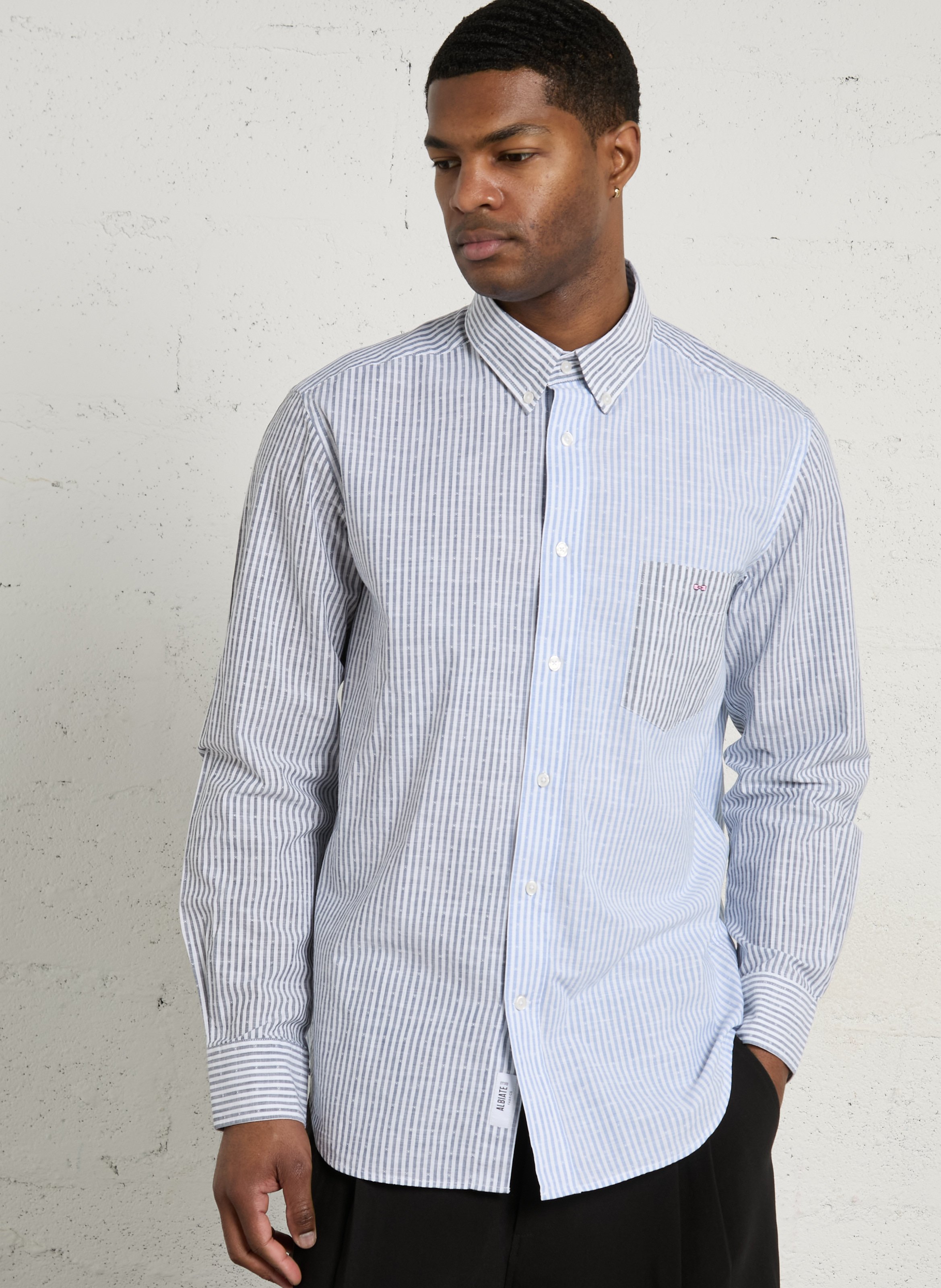 Straight tricolor striped shirt EDEN PARK