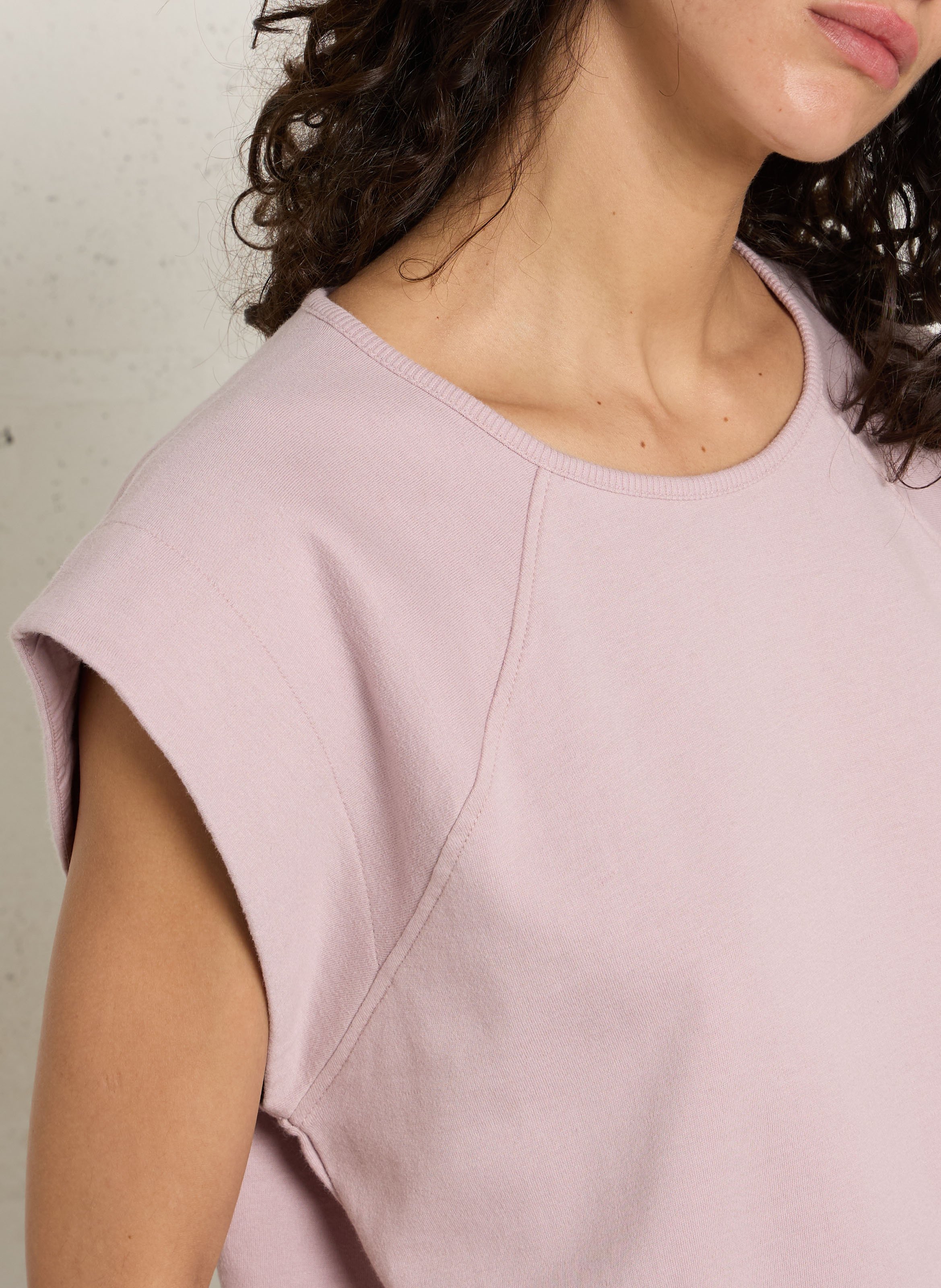 Round-neck organic cotton sweatshirt LEON & HARPER Purple