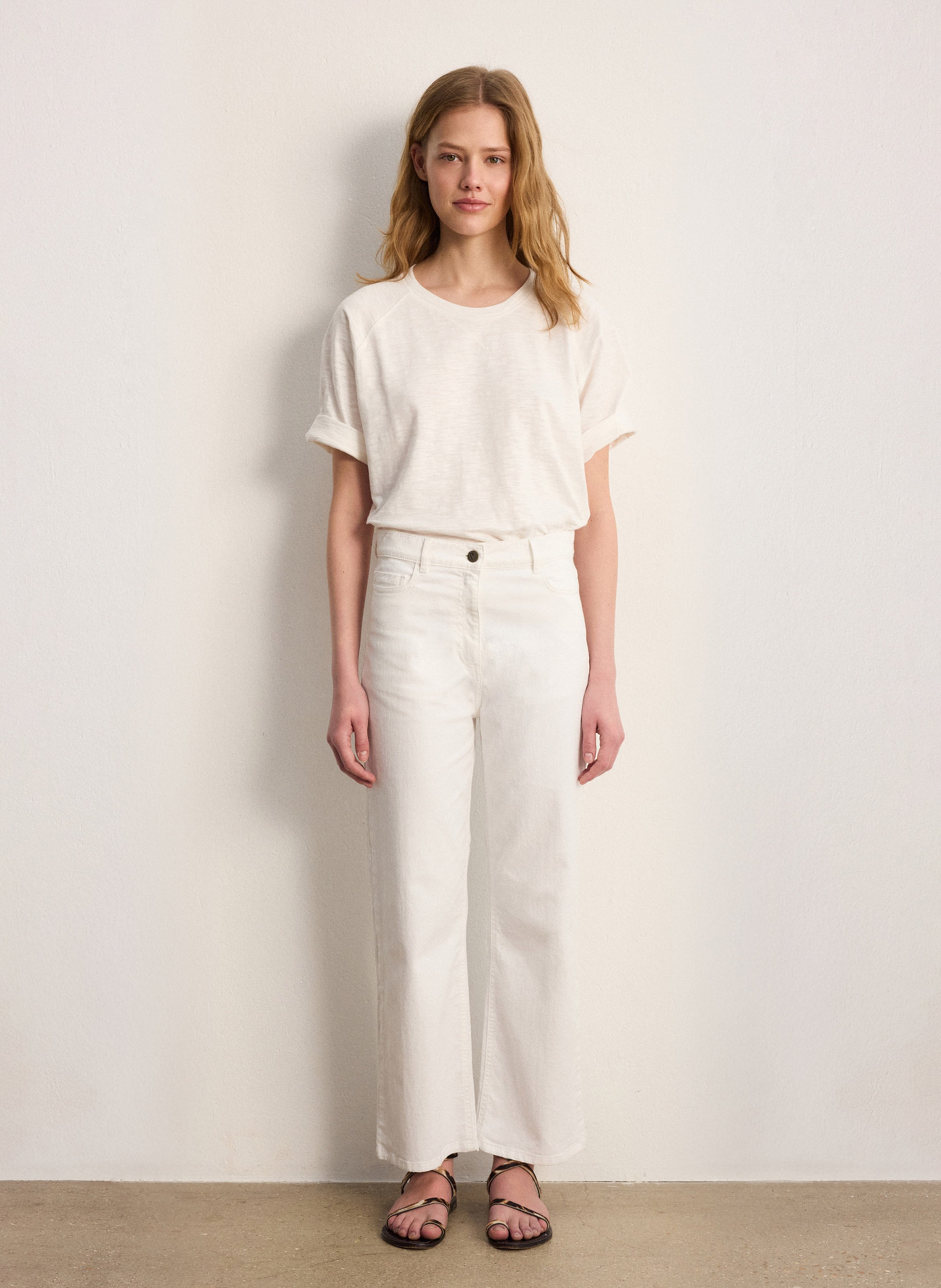 Bundfaltenhose PABLO Weiss