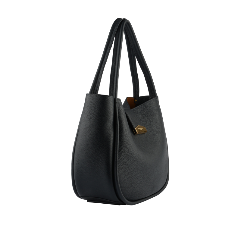 Calfskin leather shoulder bag Blue