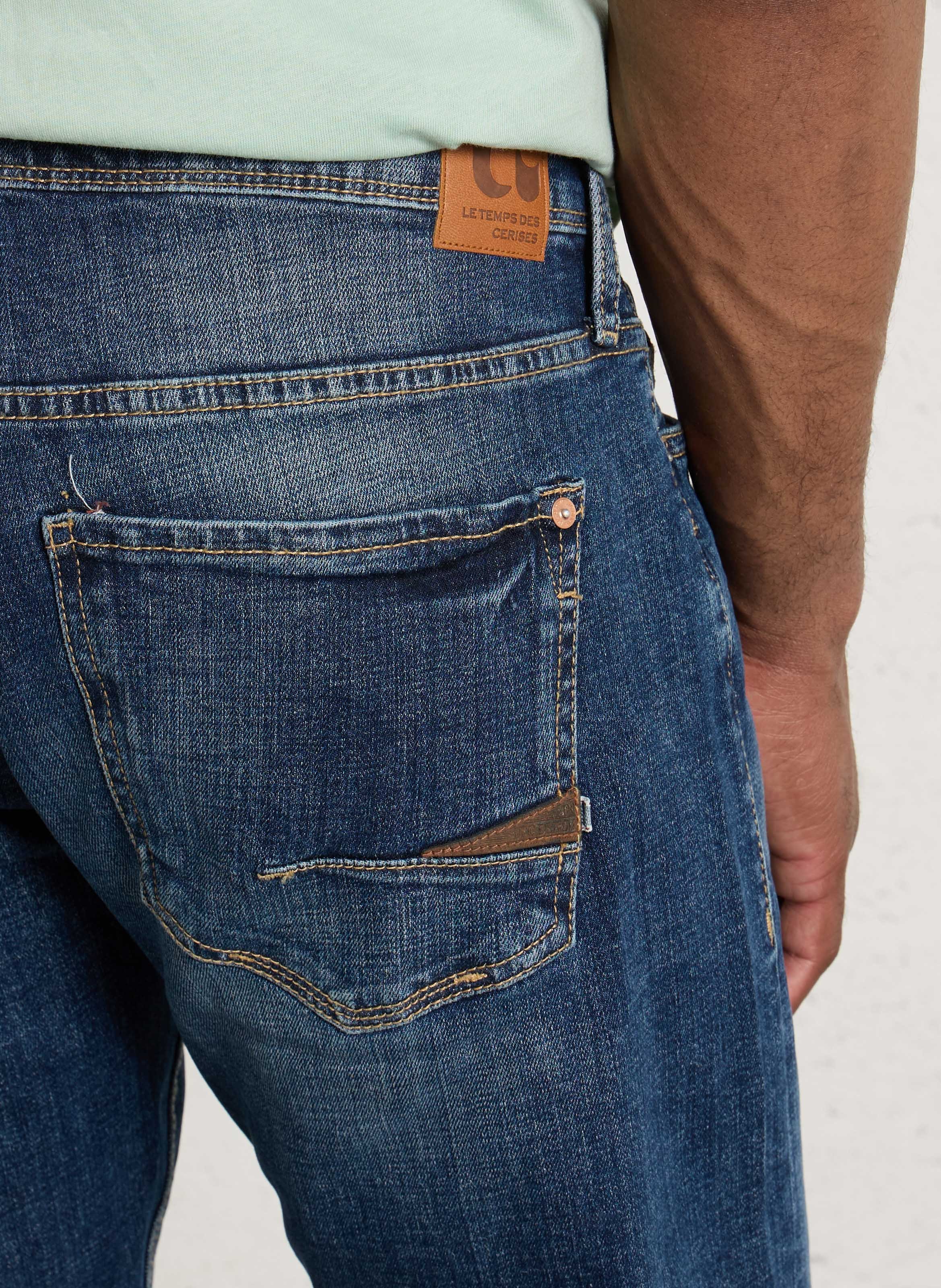 Gerade geschnittene Jeans aus Baumwoll-Mix LE TEMPS DES CERISES Blau