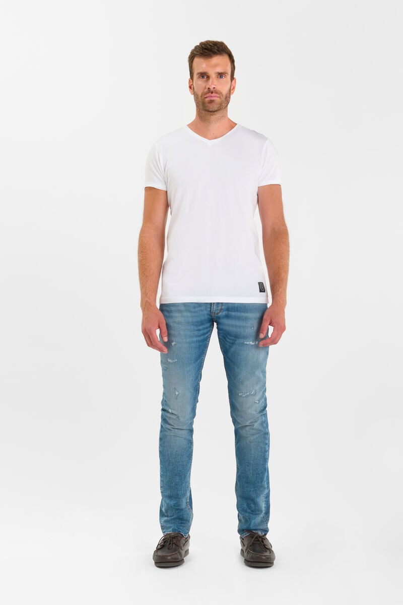 Slim blue jogg jeans 700/11, length 34 LE TEMPS DES CERISES Blue