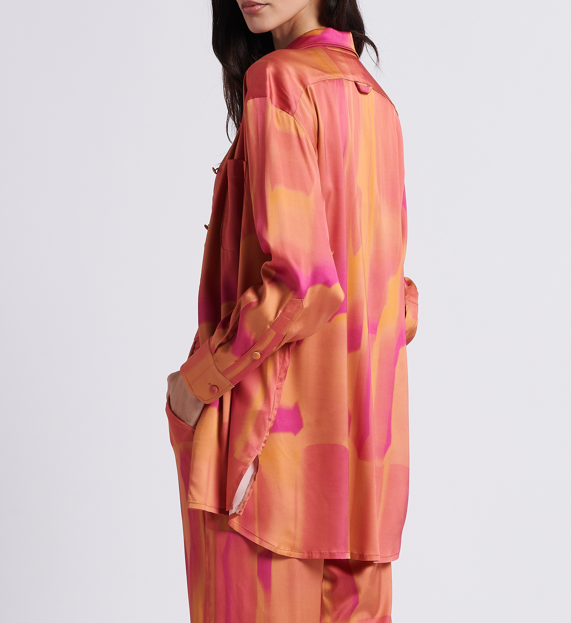 Oversized printed shirt with classic collar FETE IMPERIALE Multicolored