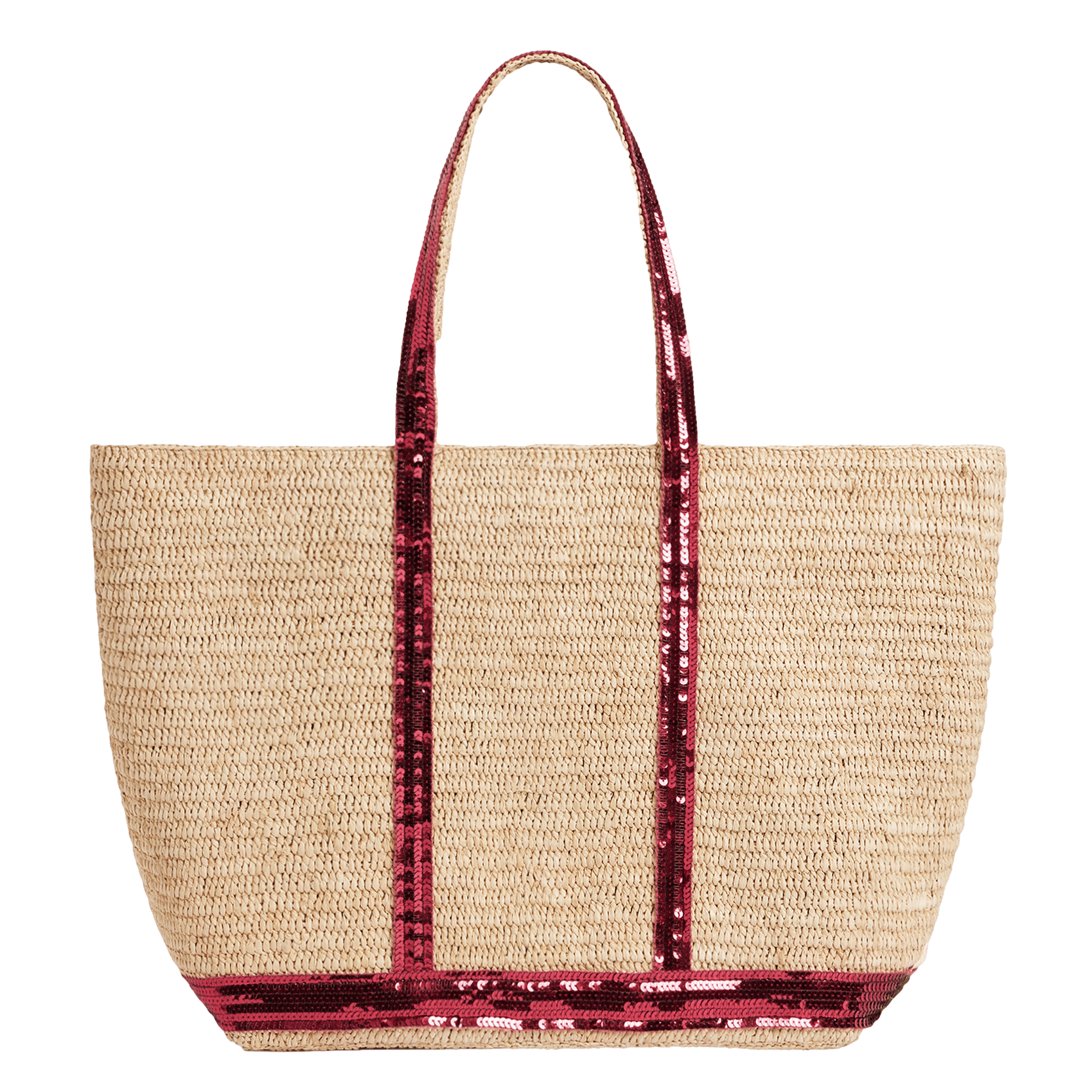 Shopper van raffia CABAS L Lipstick