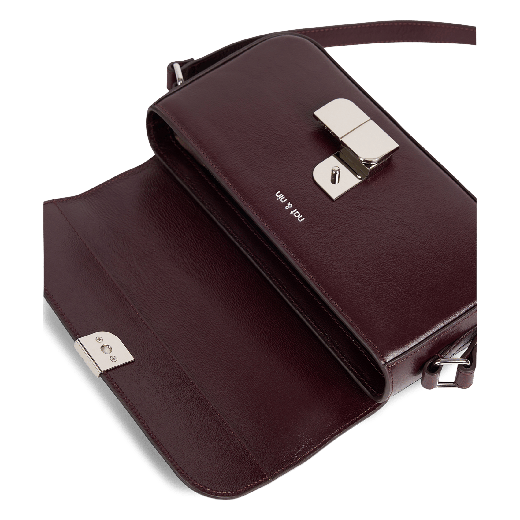 Sac baguette en cuir  | Violet NAT & NIN Femme