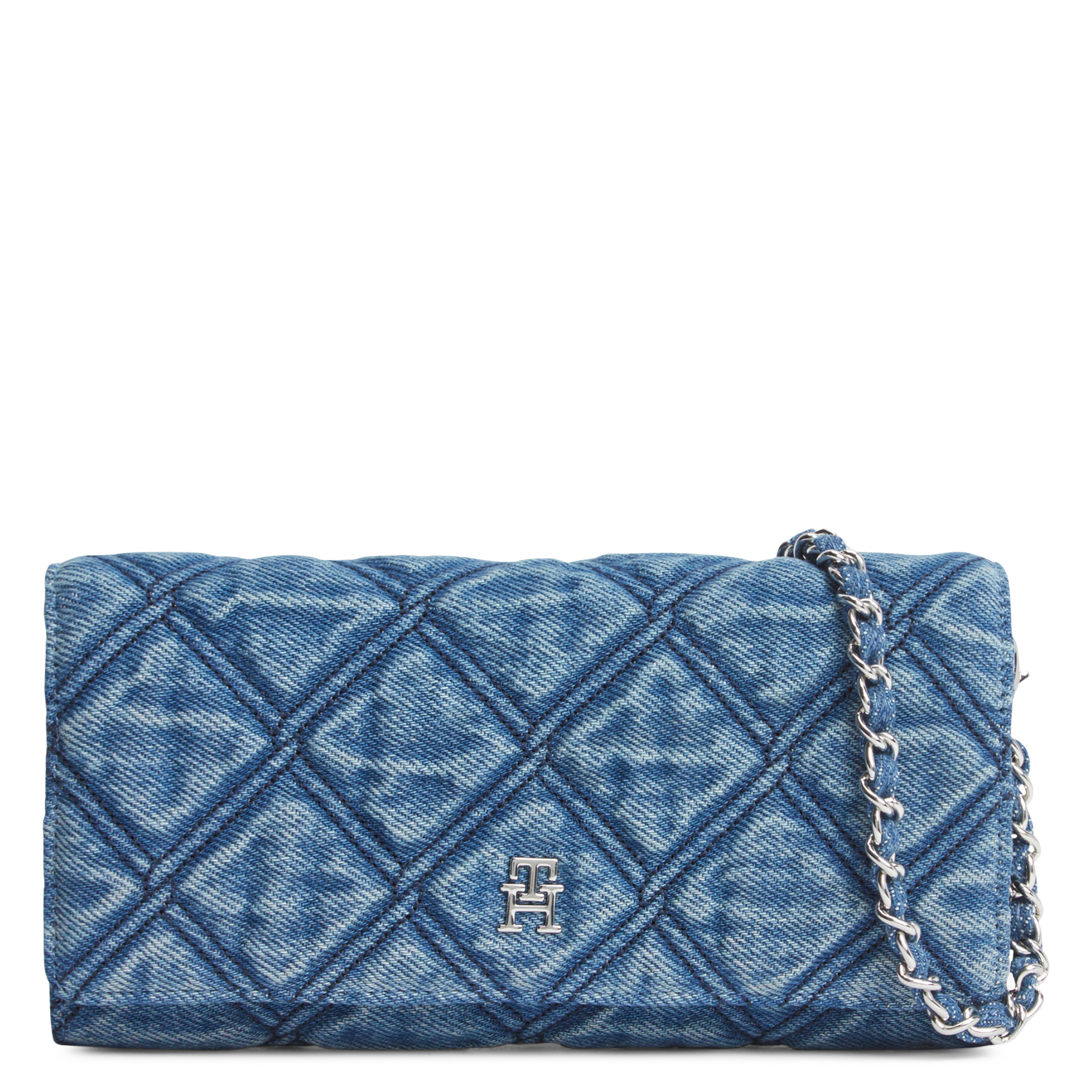 Gewatteerde denim portemonnee TOMMY HILFIGER Blauw