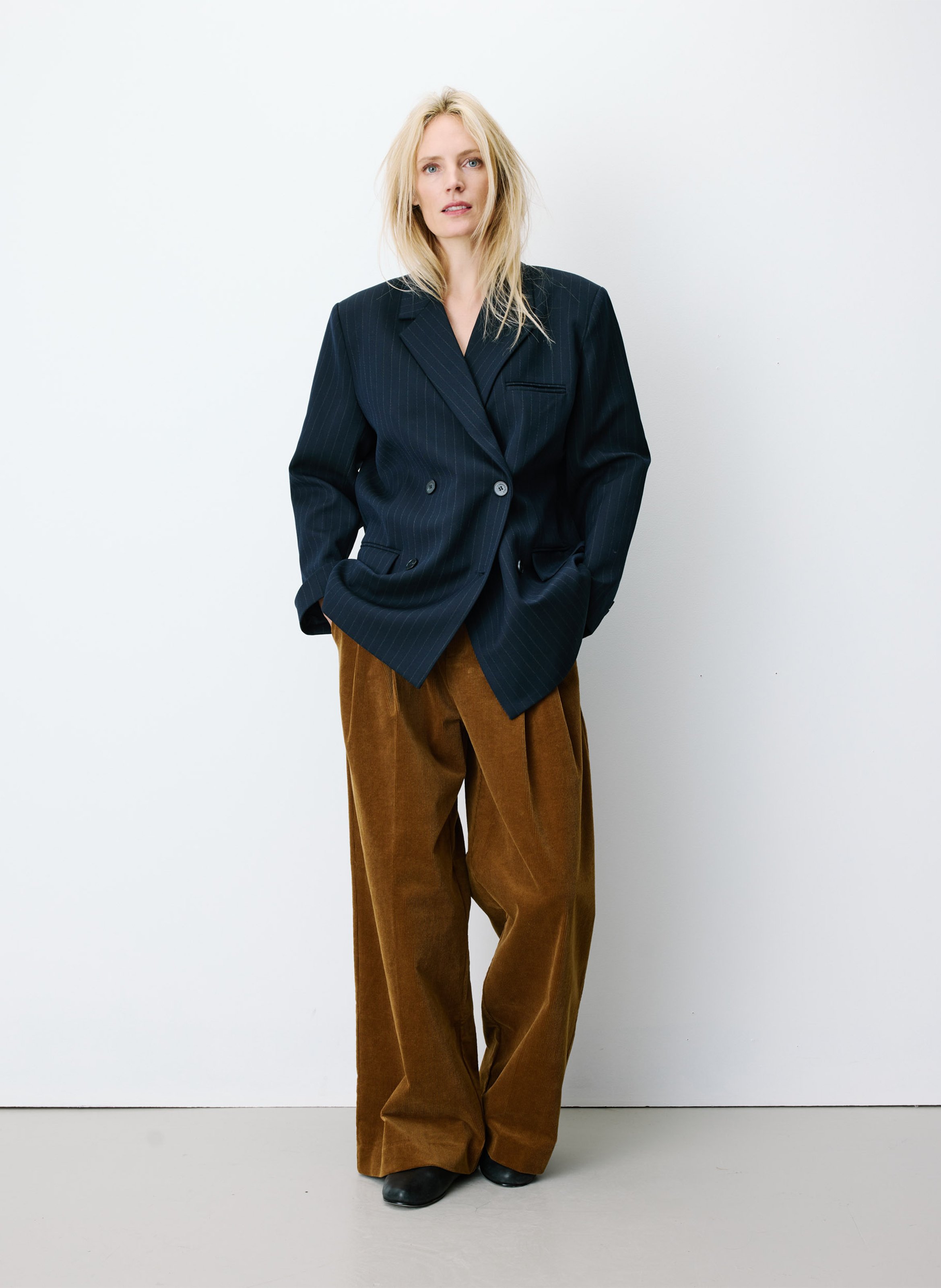 Veste ample col tailleur GRACE ET MILA Bleu