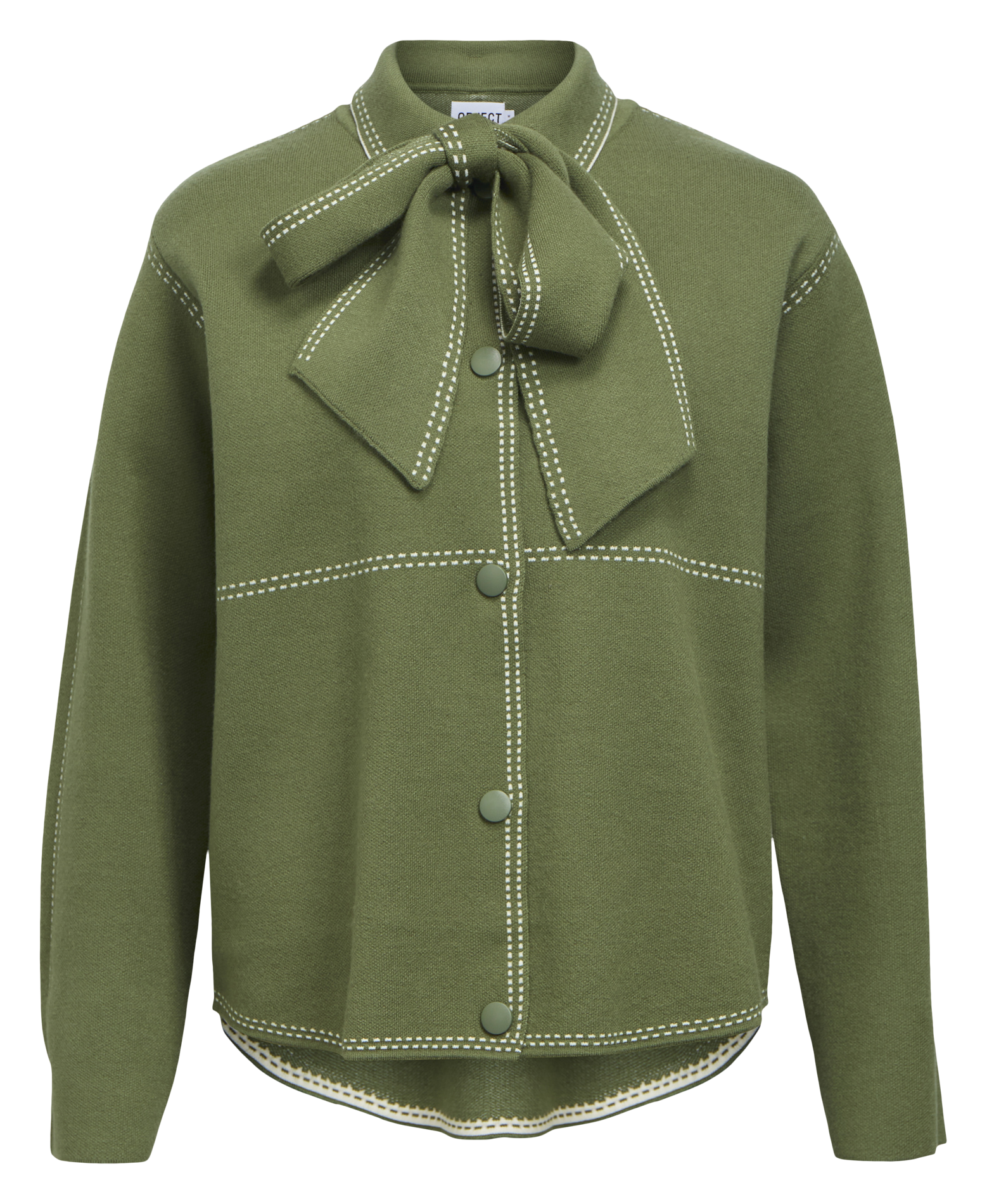 Pussy-bow shirt OBJECT Green