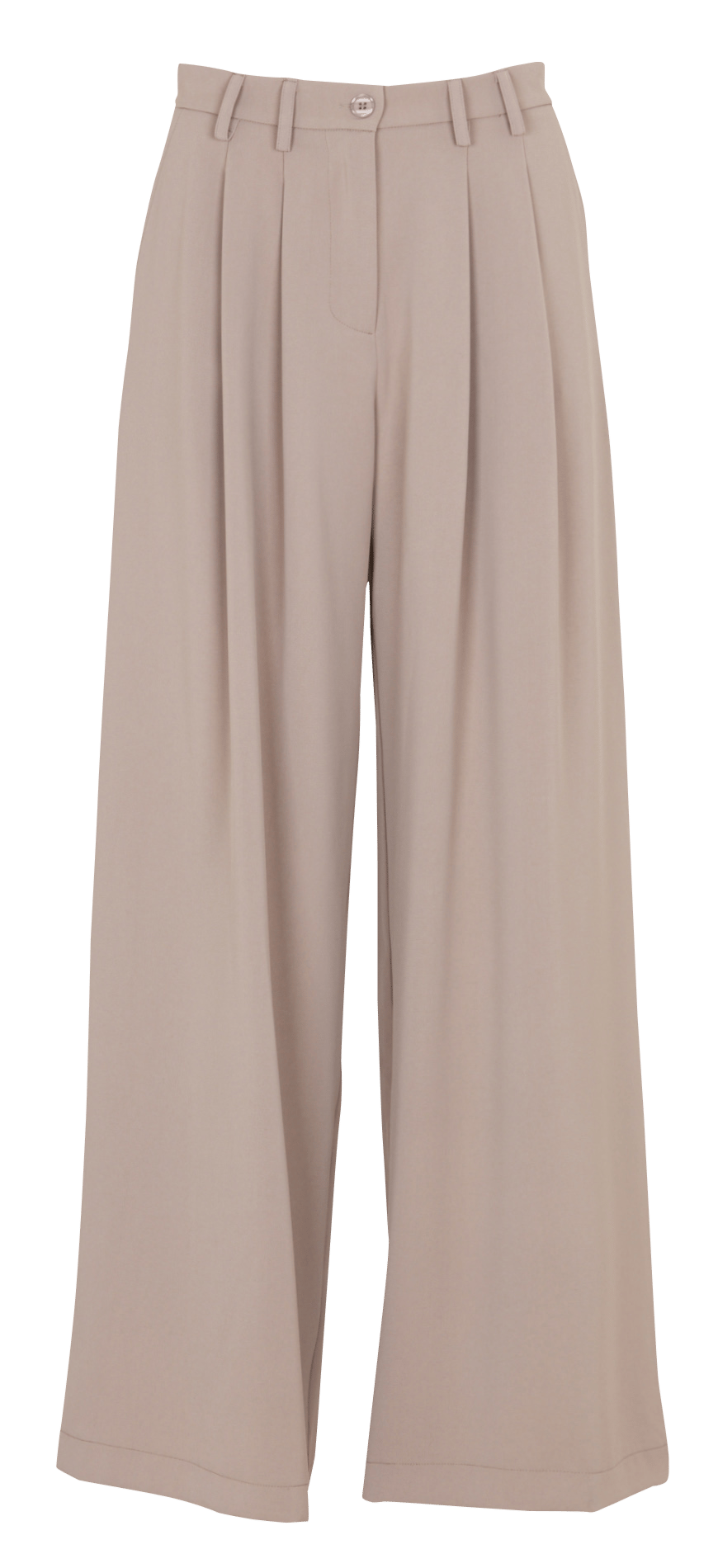 Wide-leg pleated pants  Tortora