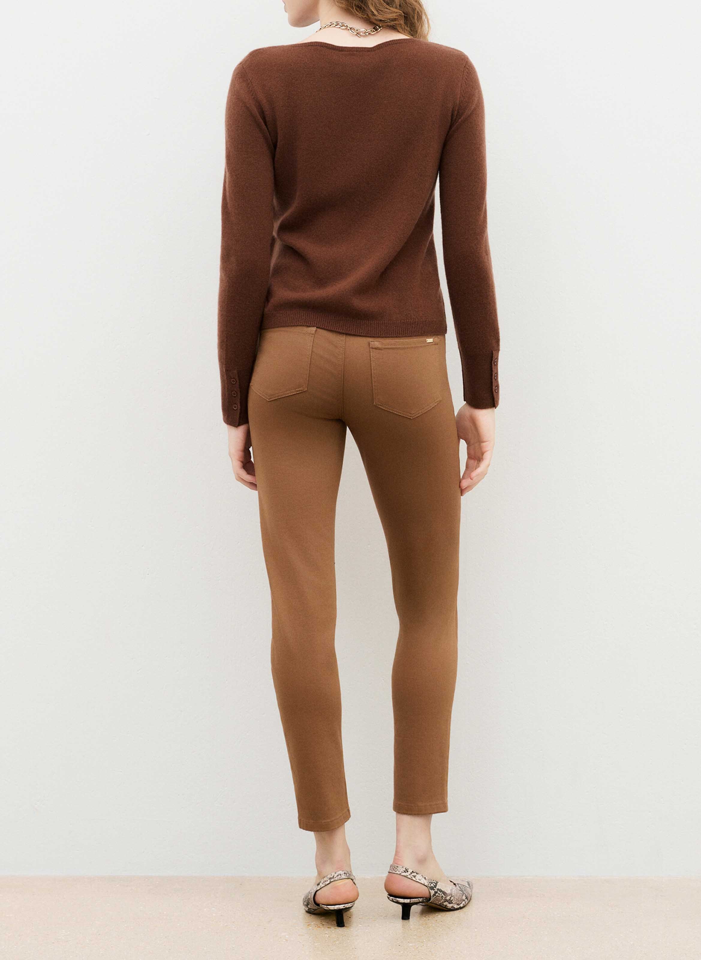 Straight boat-neck sweater CAROLL Brown