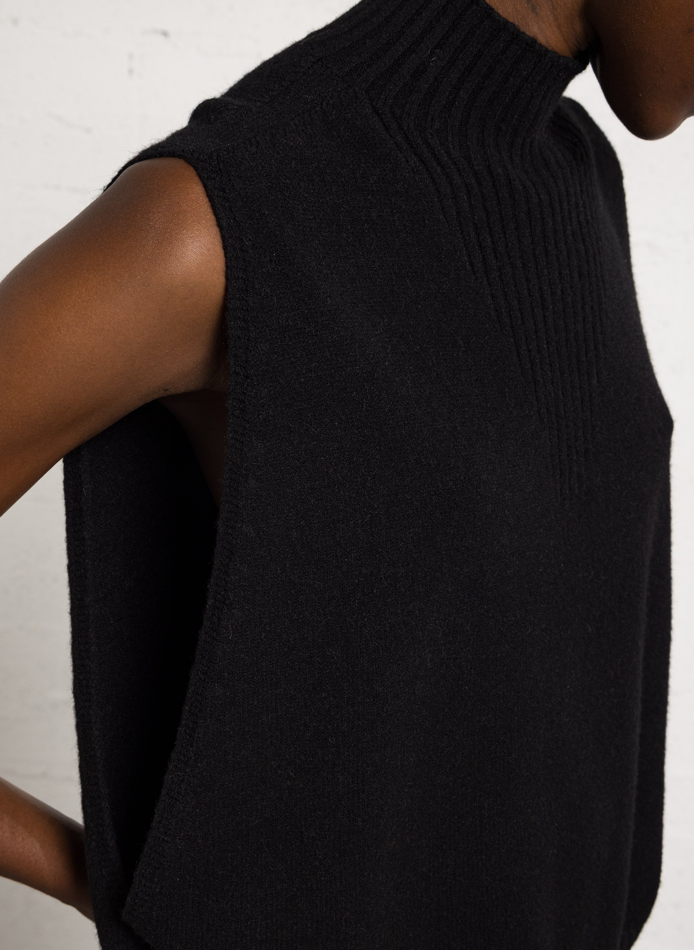 Mixed-knit high-neck jumper IMPERIAL Black