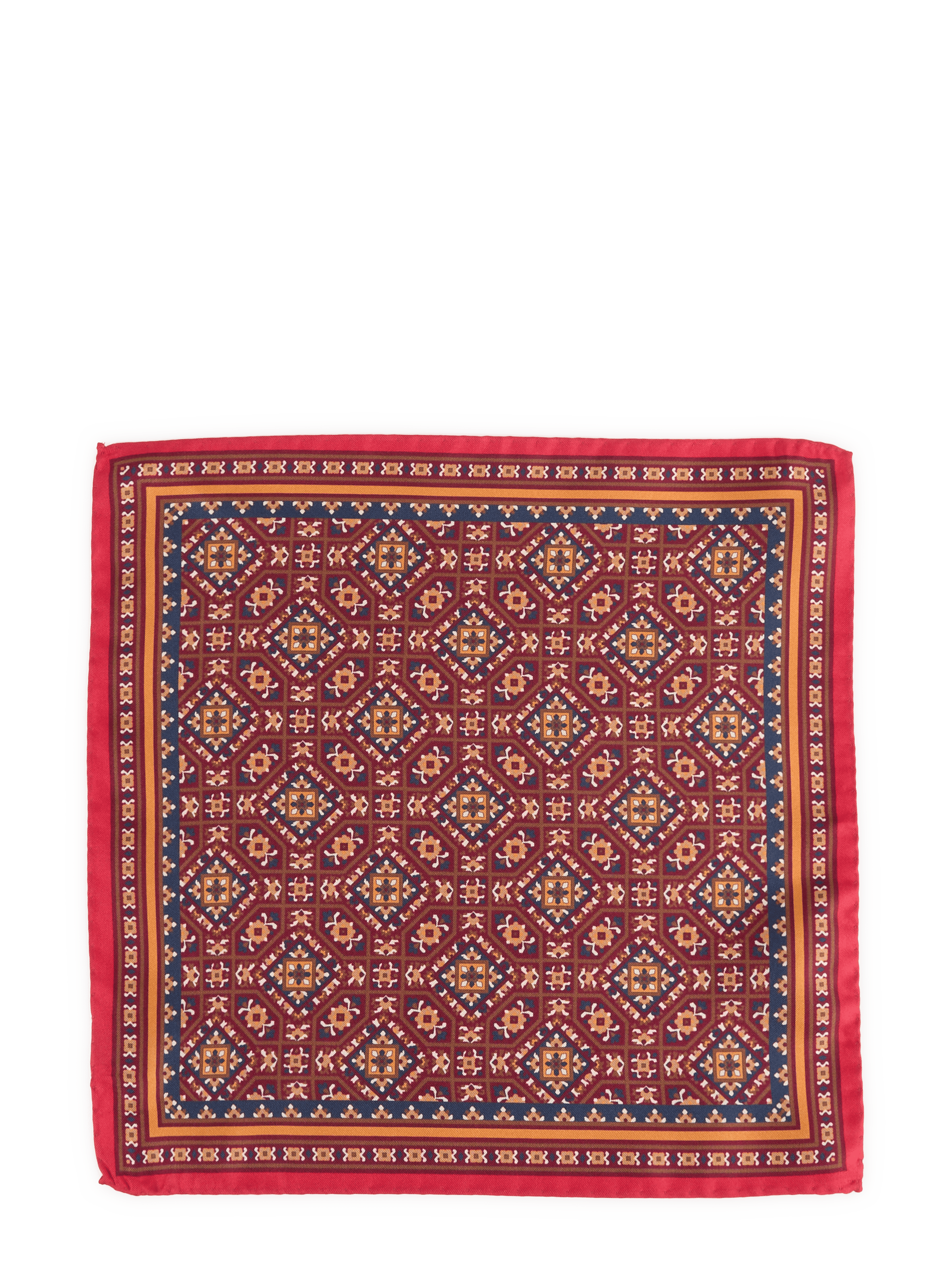 Silk square scarf with pattern AU PRINTEMPS PARIS Multicolored