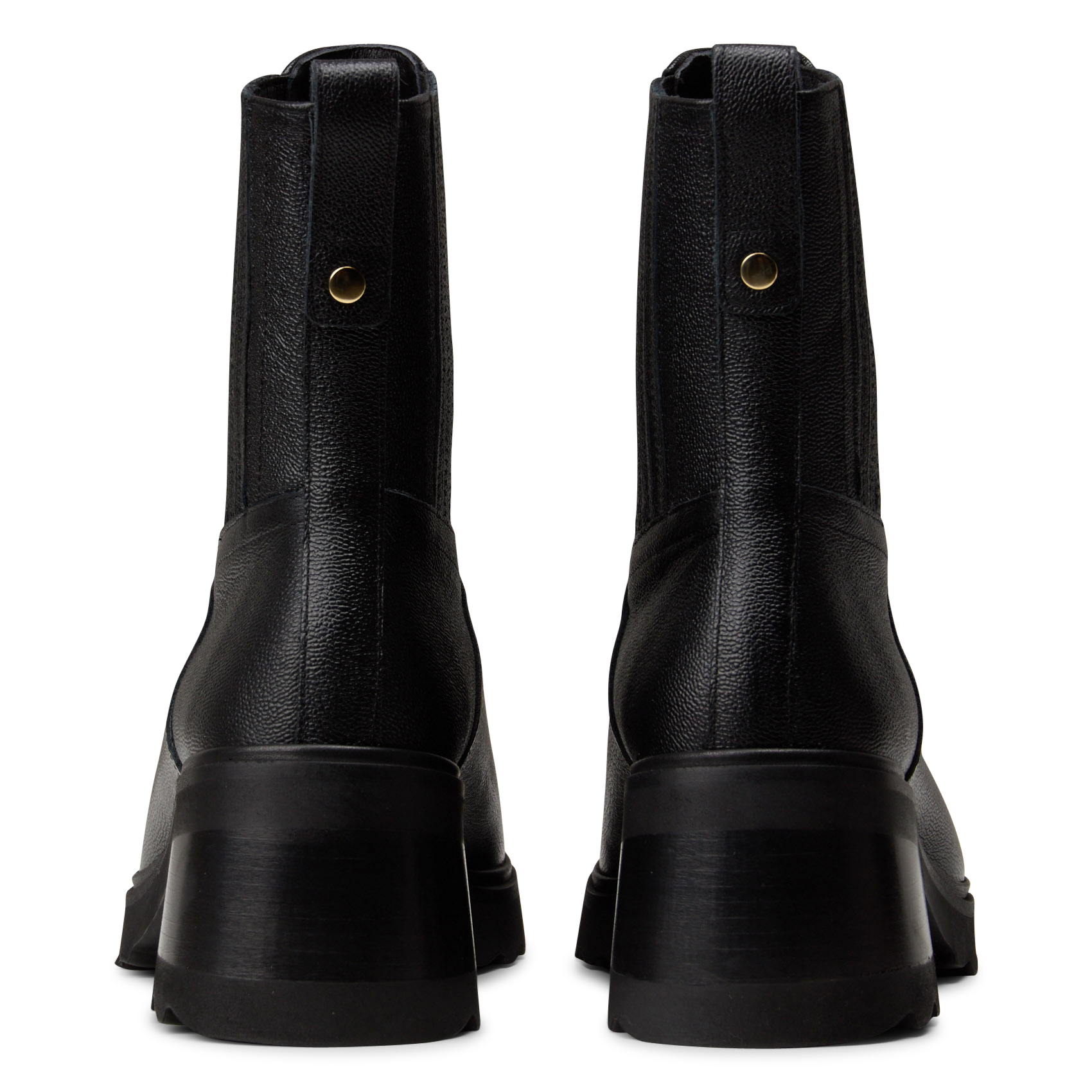 Leather mid-calf boots BOBBIES Black