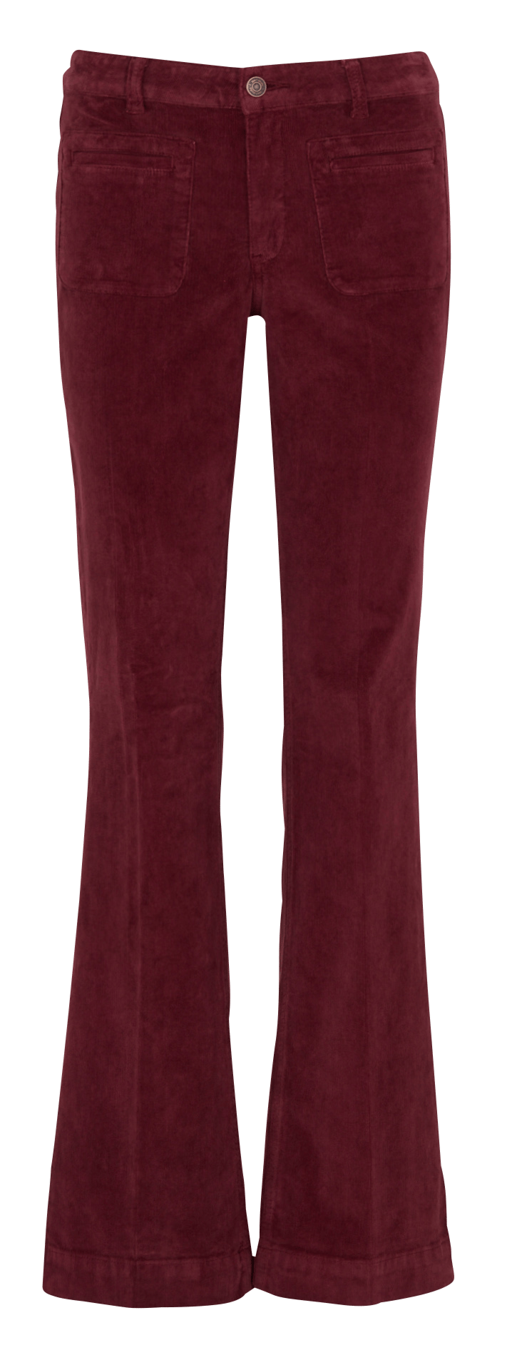 Flared corduroy trousers in blended cotton. MKT Red