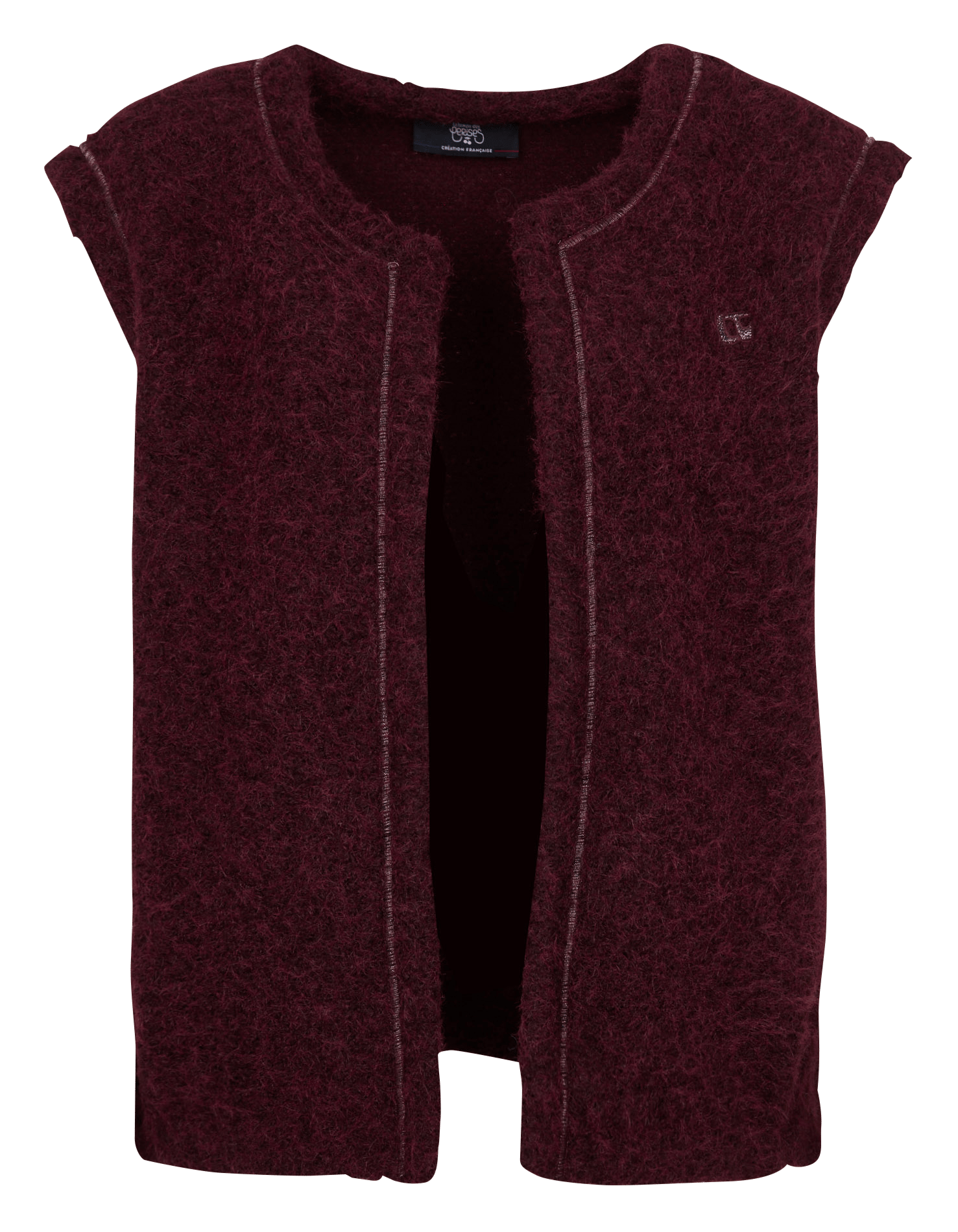 Veste droite sans manches LE TEMPS DES CERISES Rouge