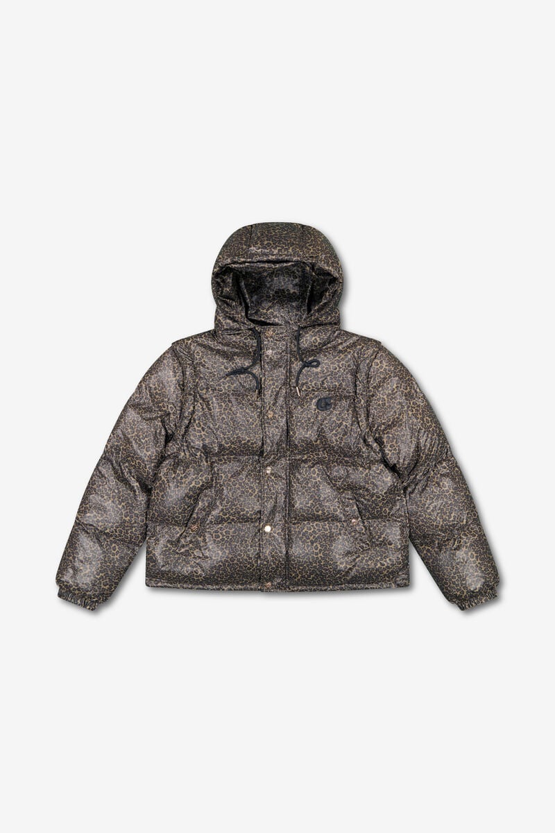 Padded jacket with hood LE TEMPS DES CERISES Brown