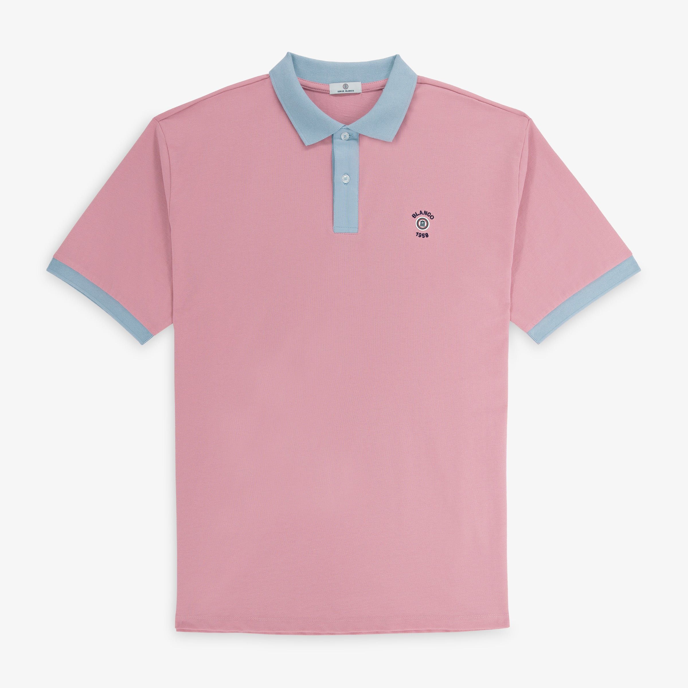 Short-sleeved piqué polo shirt SERGE BLANCO Pink