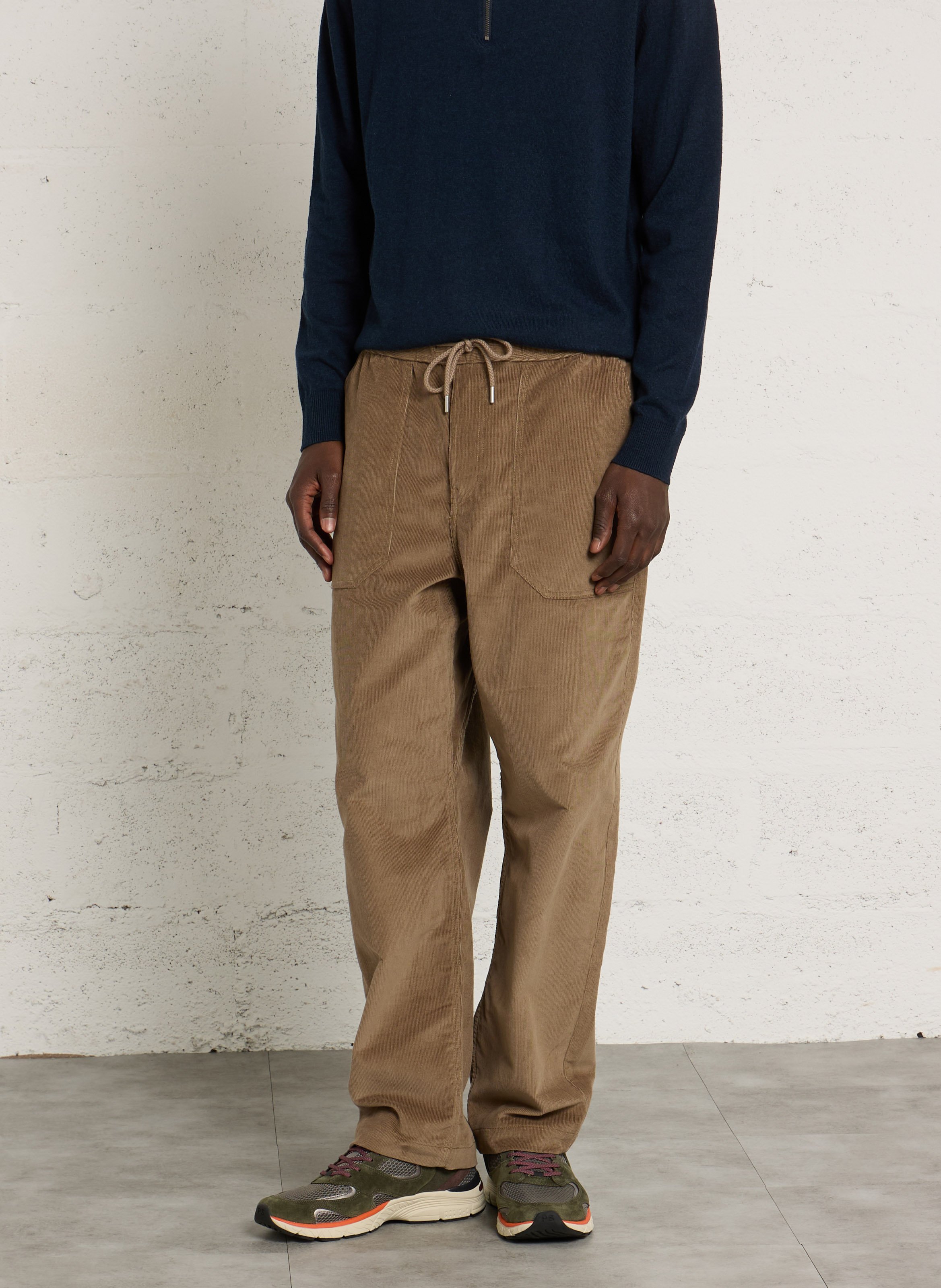 Rechte broek van gemengd biologisch katoenen corduroy PAUL SMITH Bruin