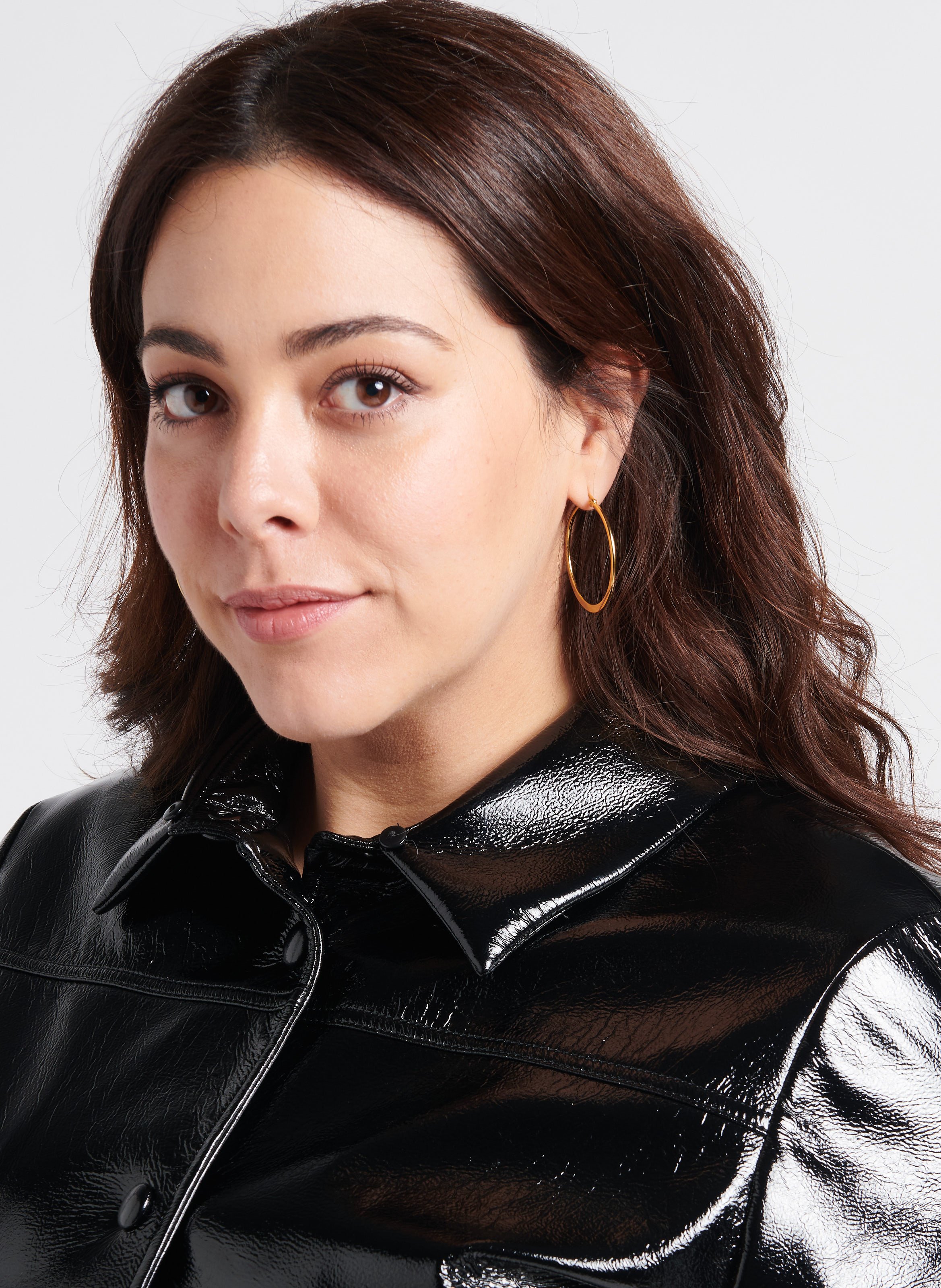 Veste courte en vinyle  PERSONA by Marina Rinaldi Noir