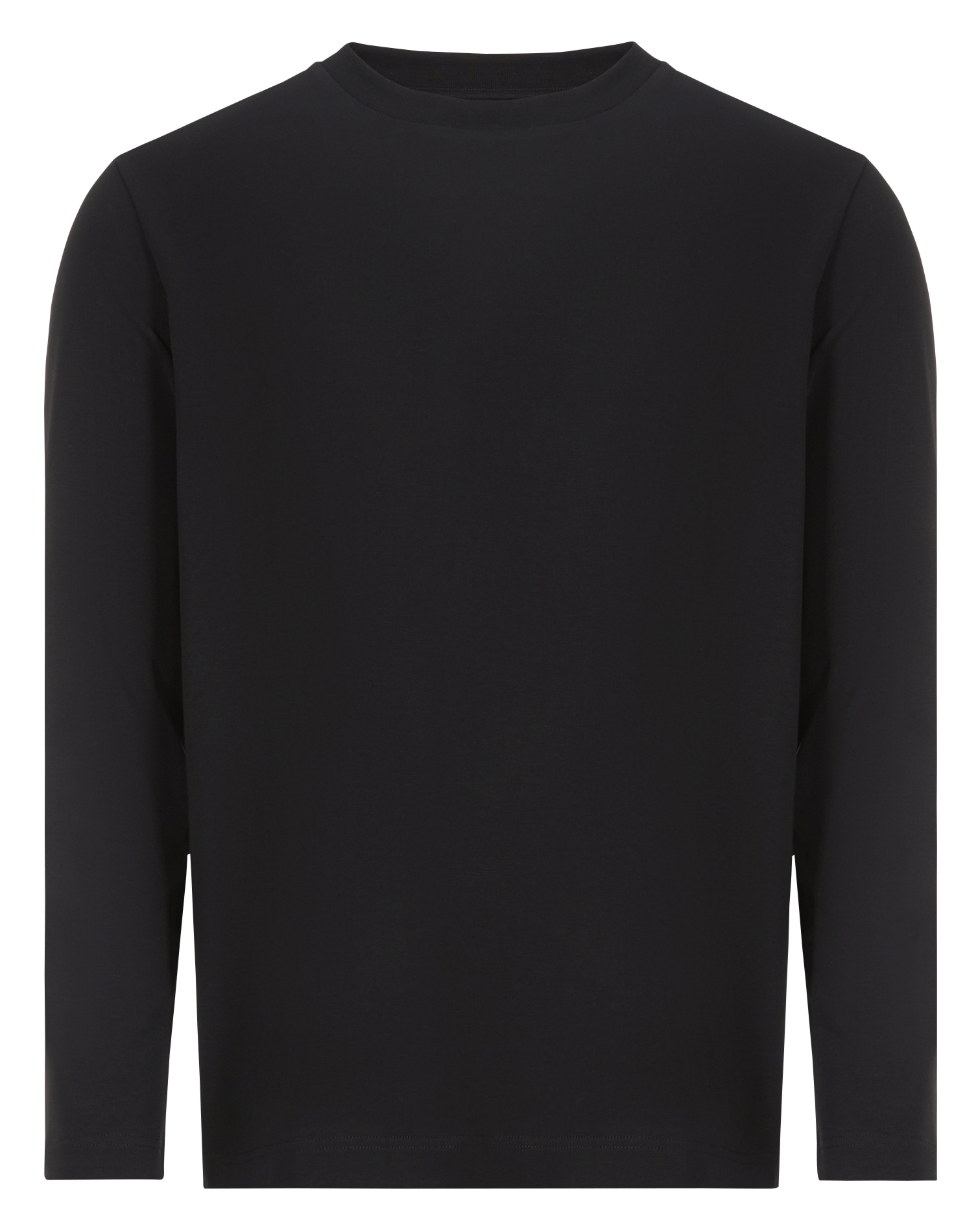 Rundhals-T-Shirt aus Baumwolle SAISON 1865 Schwarz