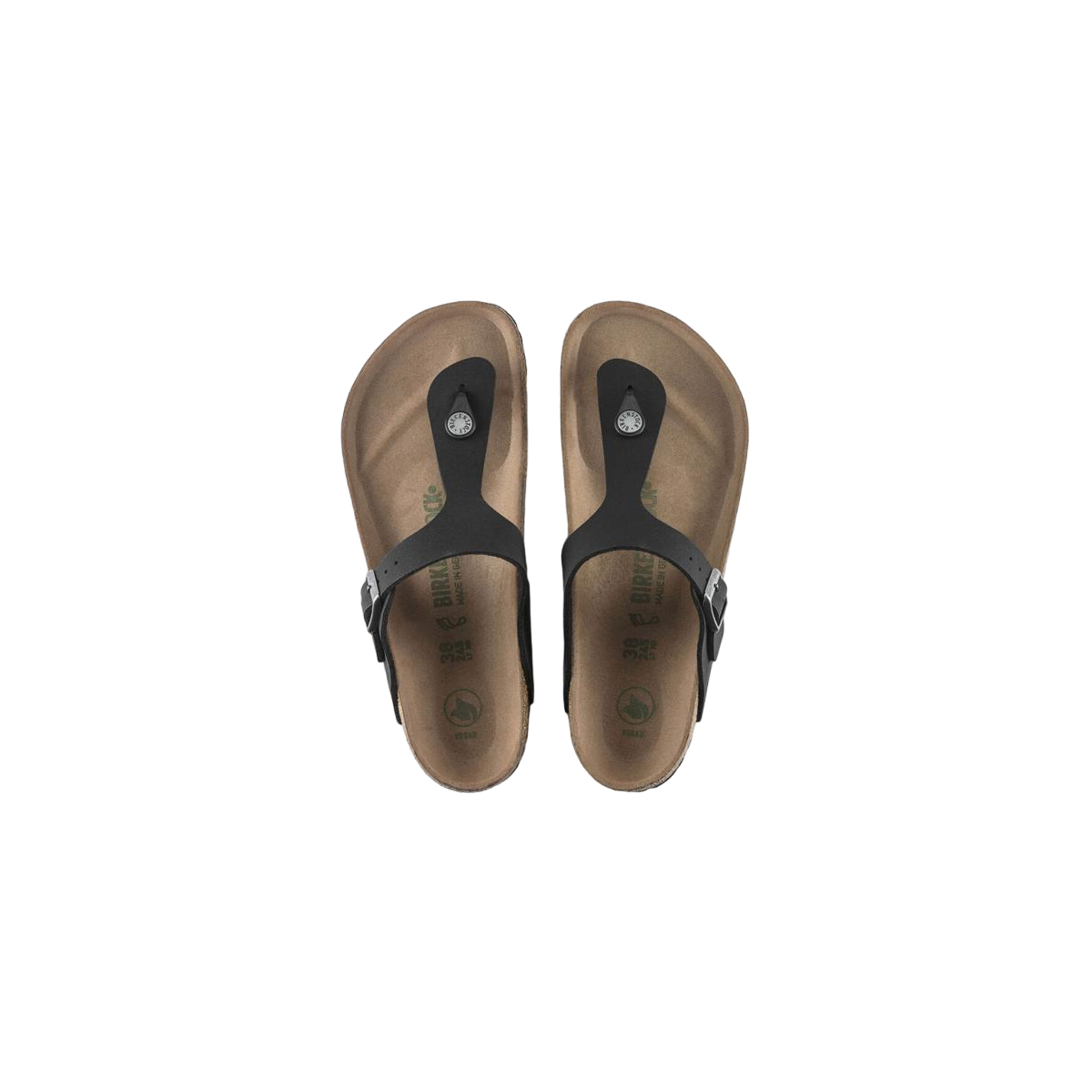 Faux leather sandals BIRKENSTOCK Black