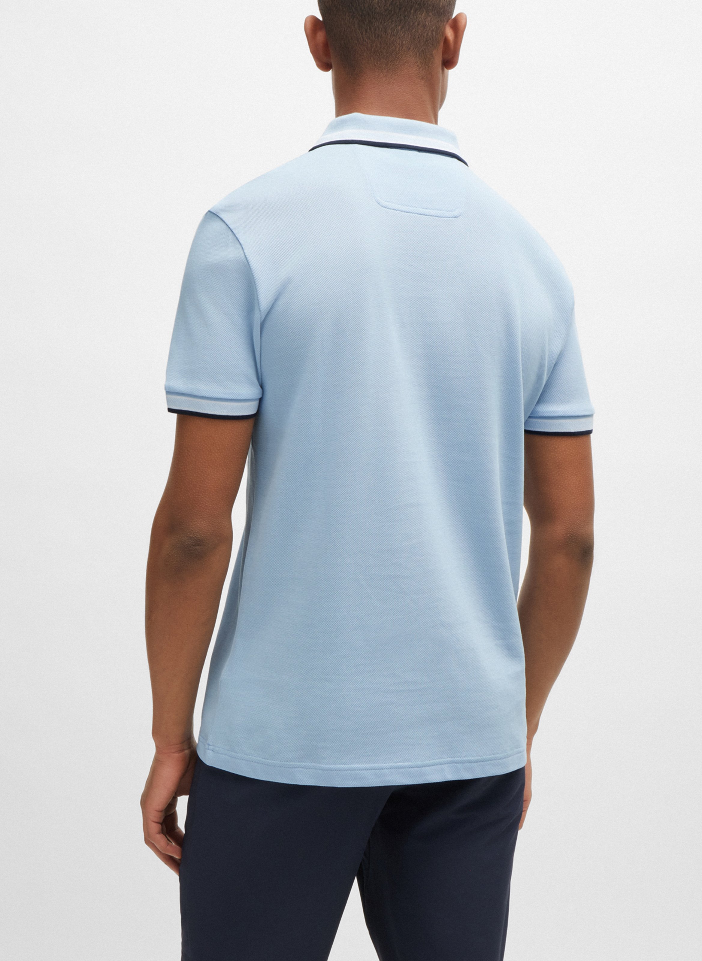 Regular-fit cotton polo shirt BOSS Blue