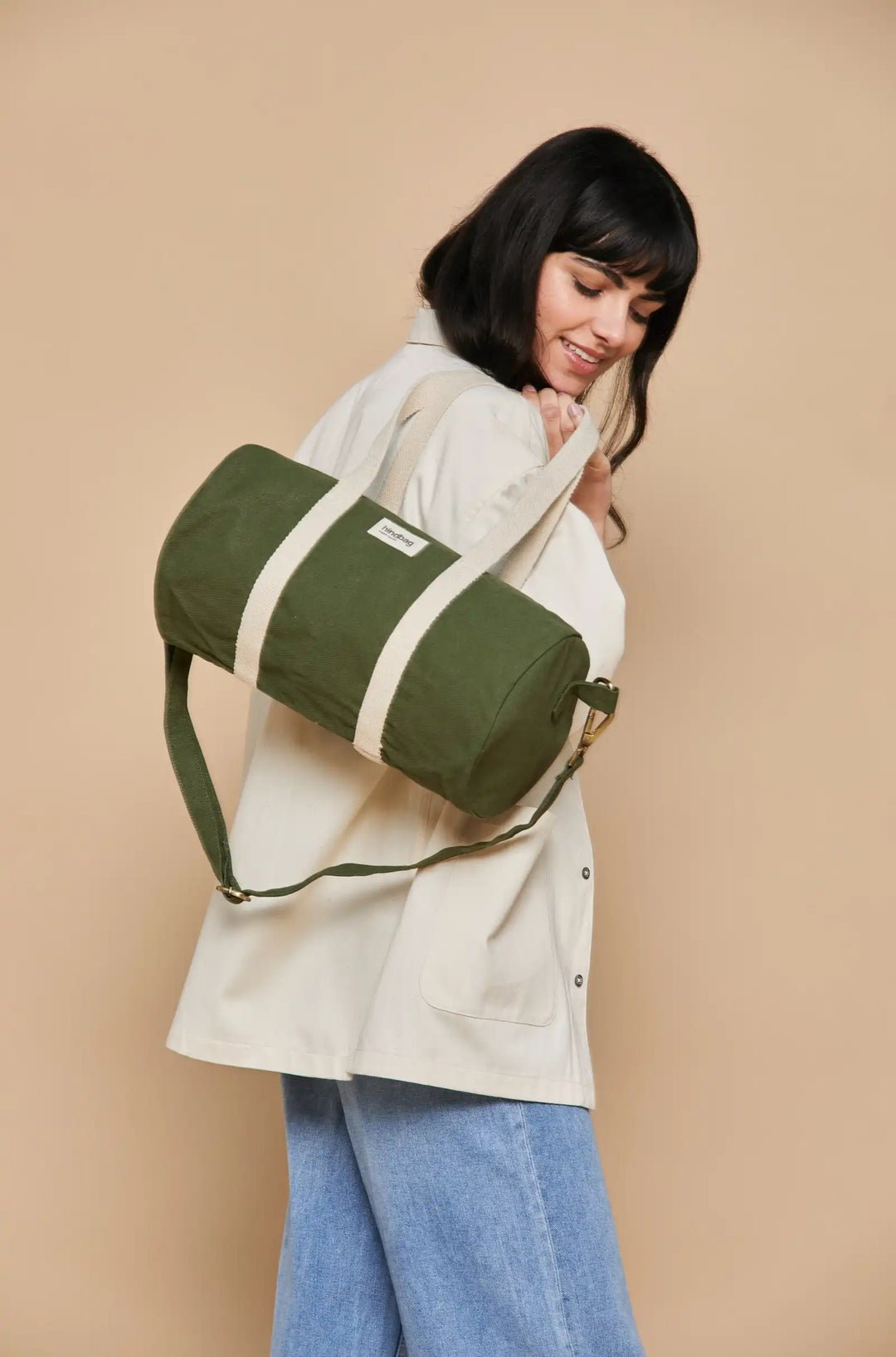 Cotton weekend bag Khaki