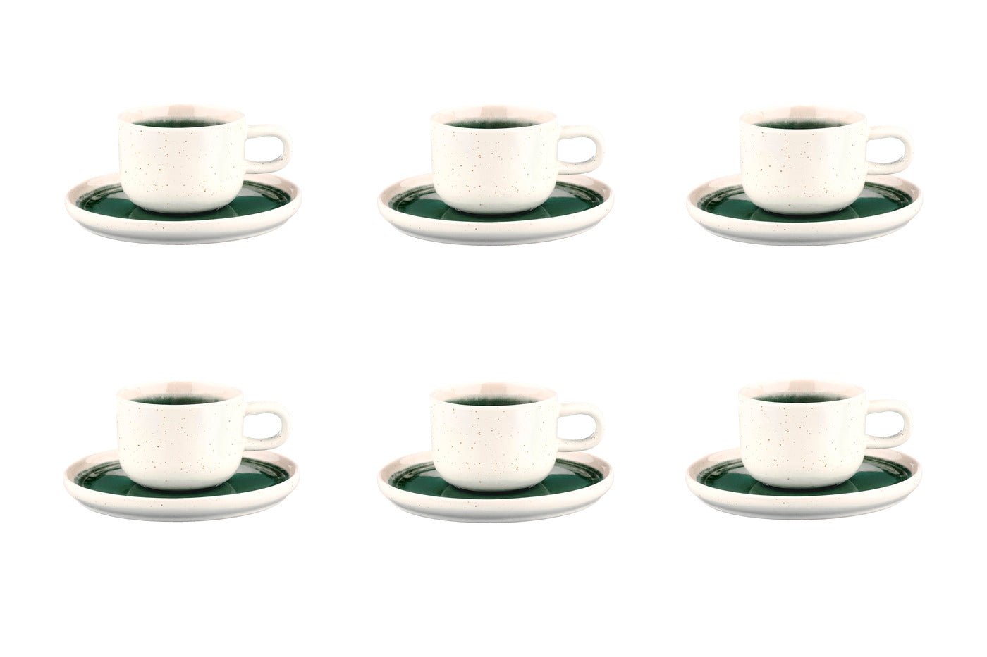 Oxygen 20 cl cup and saucer ø15 cm - 12 pieces - lovat green BJORN Green