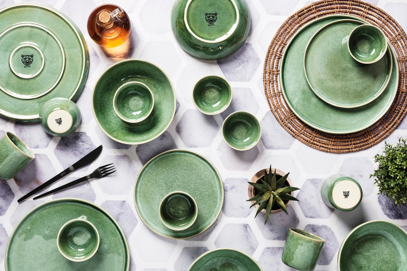 Complete Service Magma - 30 pieces - Cobalt BJORN Green