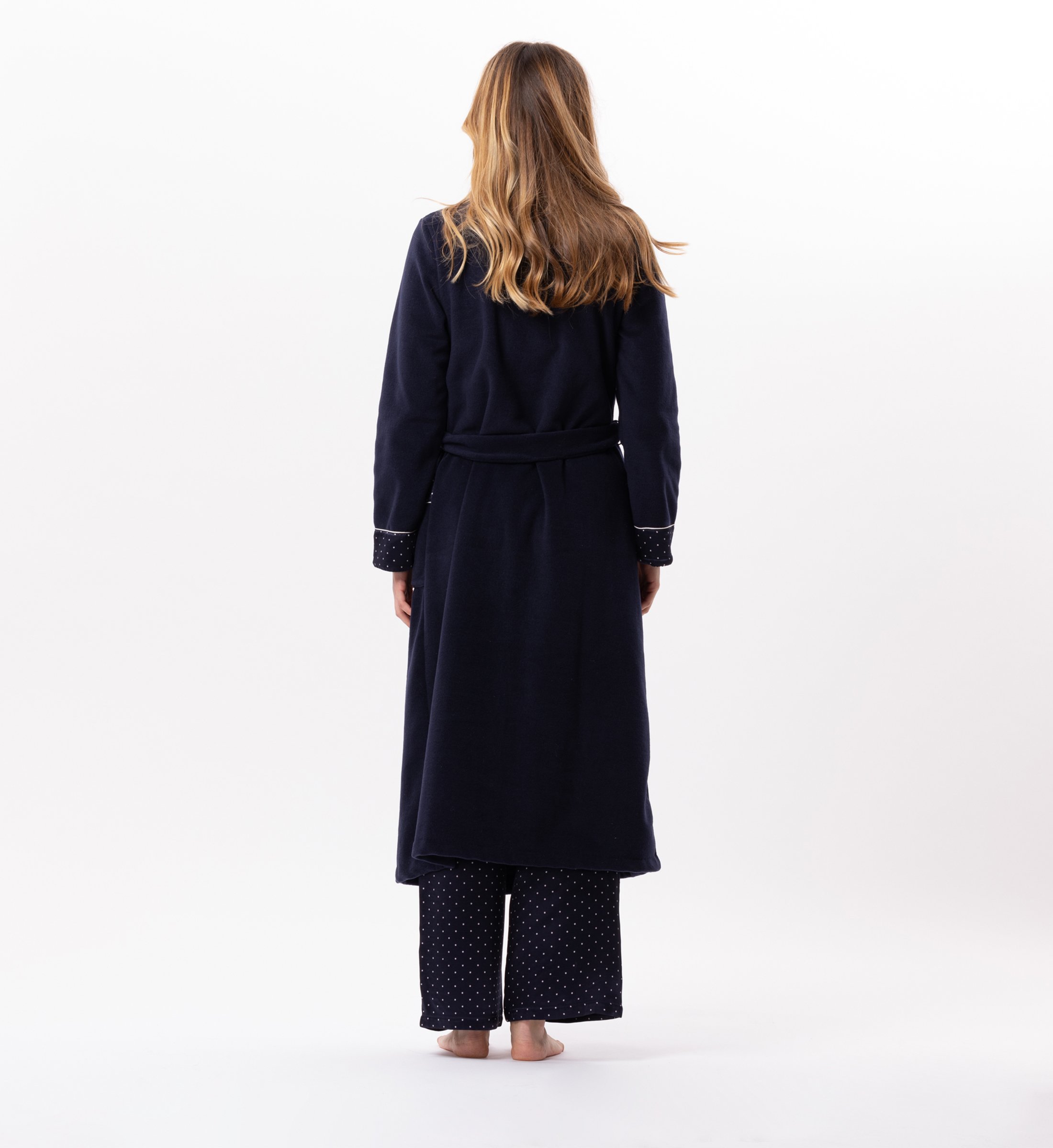 Fleece bathrobe LE CHAT Blue