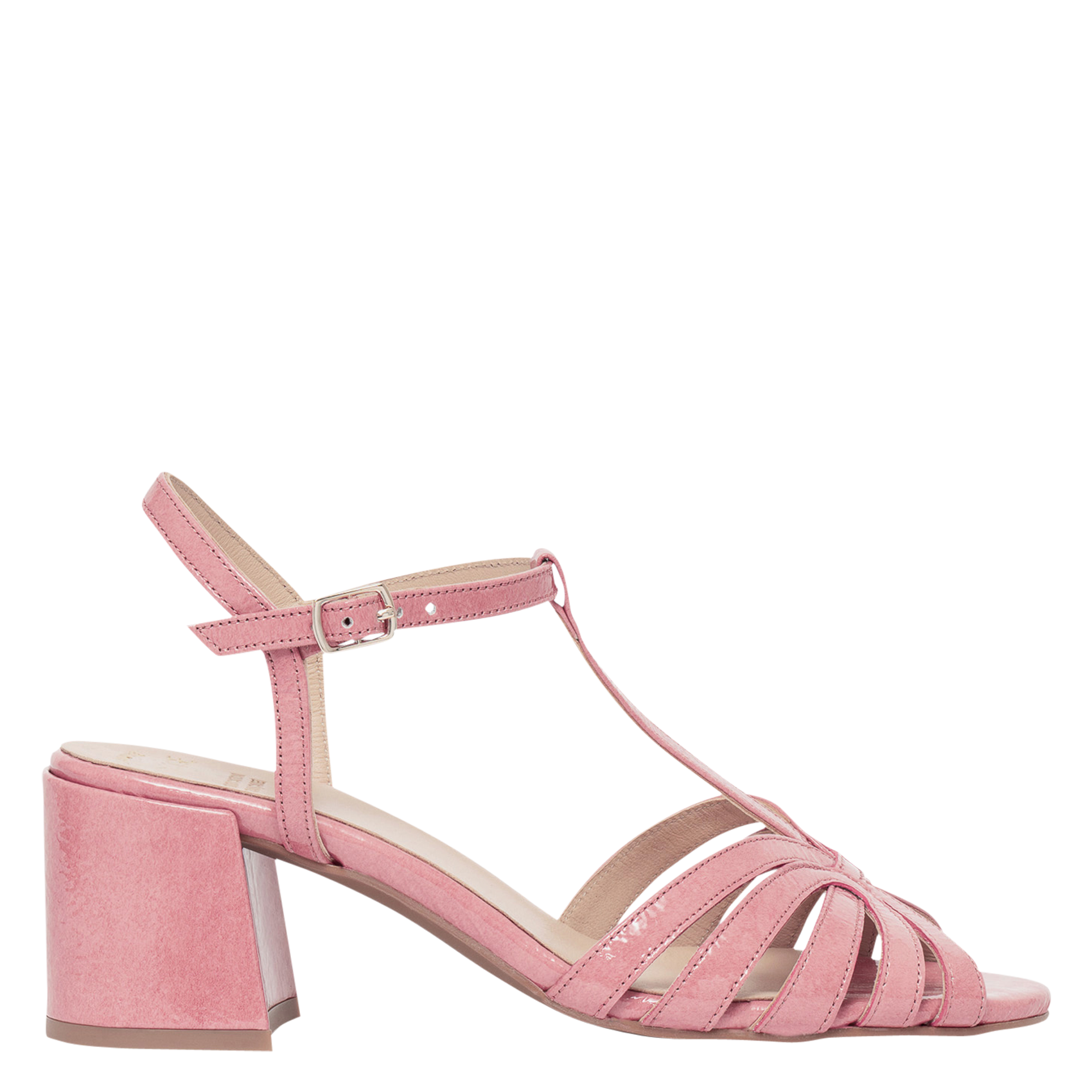 Flat leather mules BOCAGE Pink