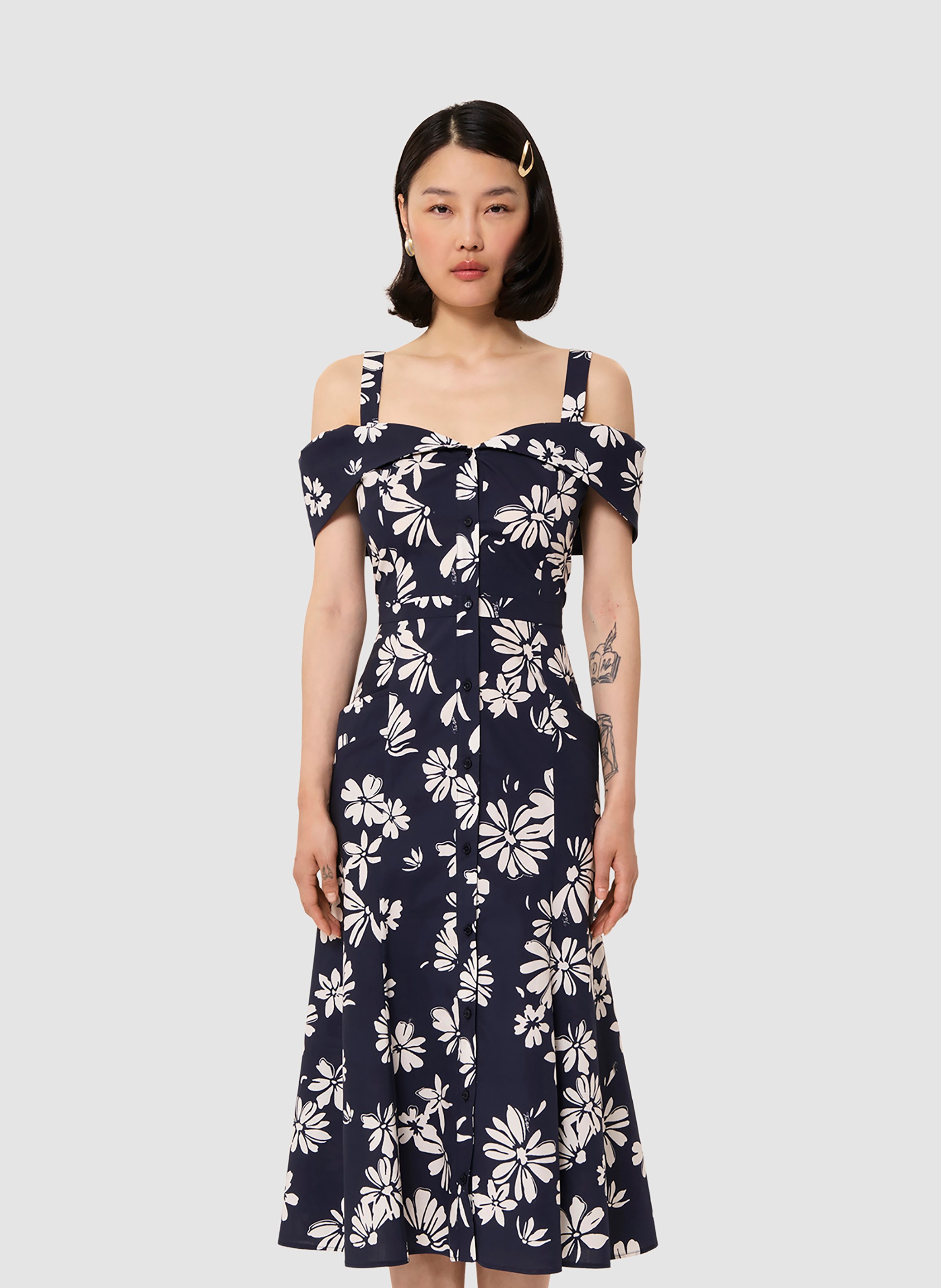 Robe cintrée en coton Raquelita Nuit Tara jarmon Femme Place