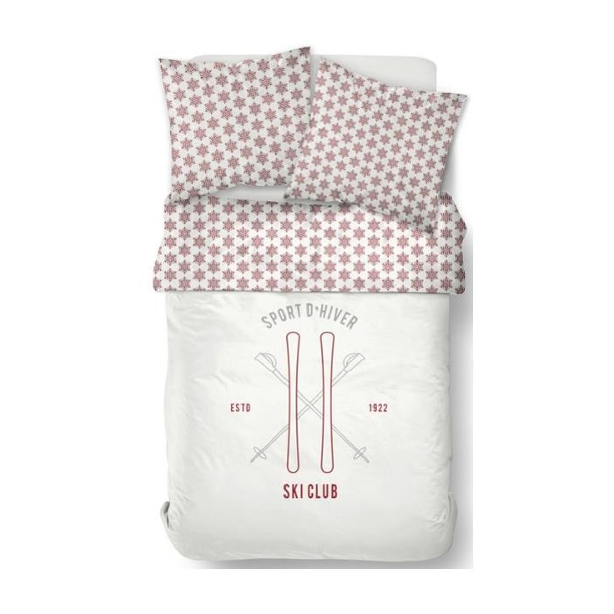 Printed cotton bed set TODAY LINGE DE MAISON White