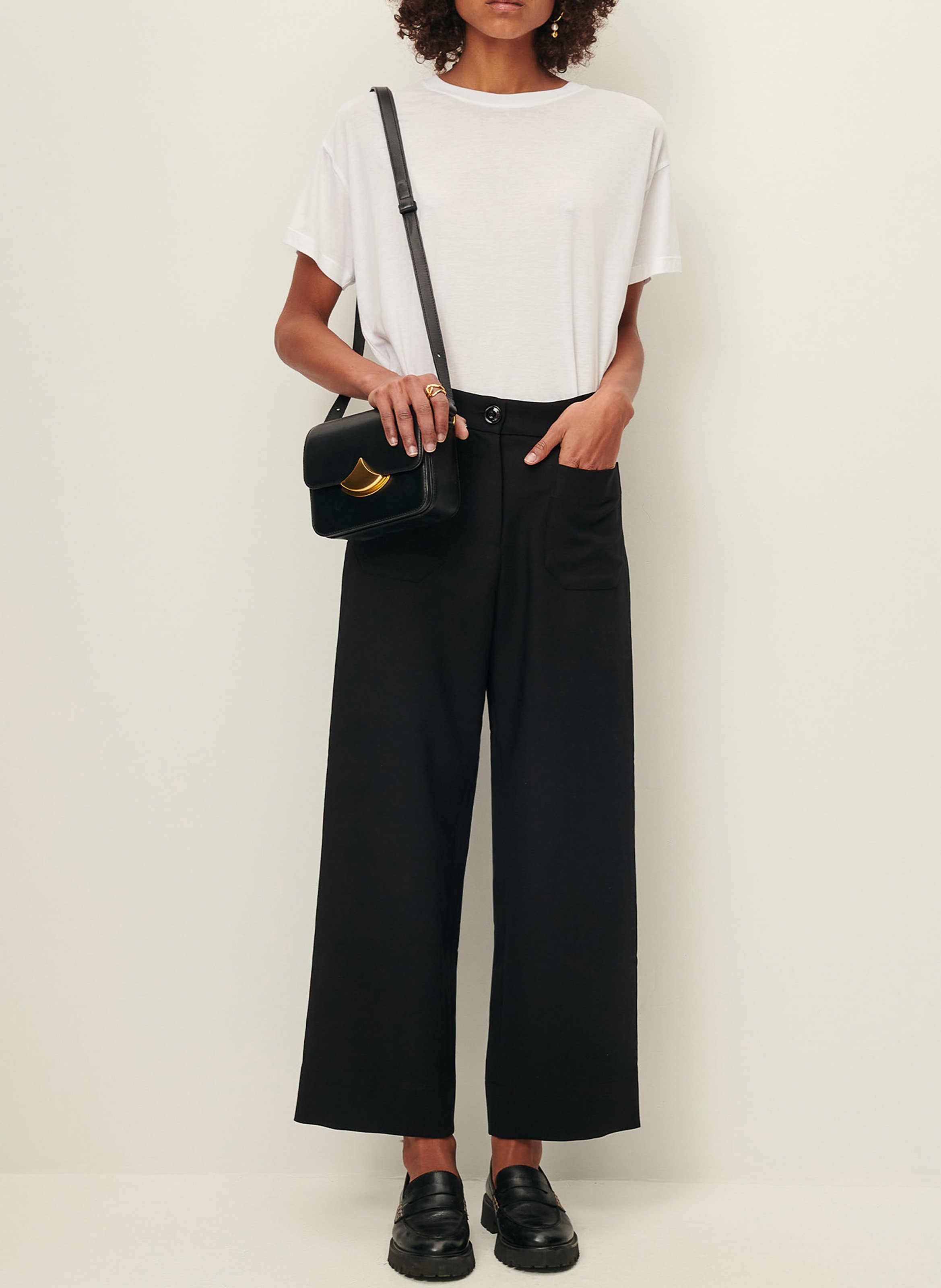 Straight-leg pants SESSUN Black