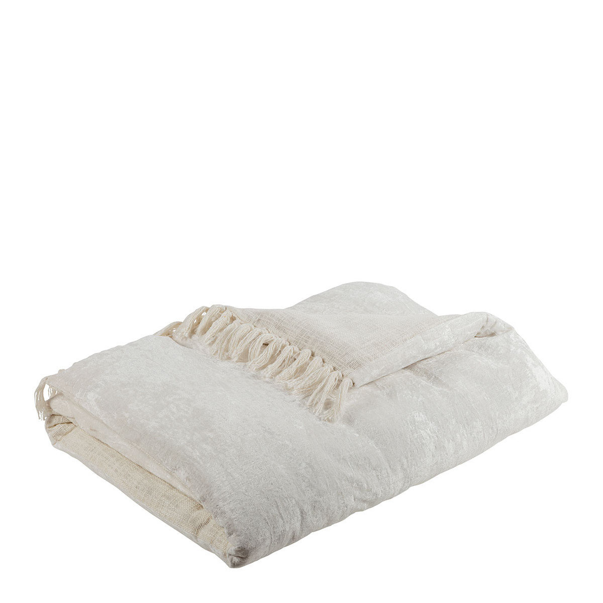 Futon en velours irisé BLANC D'IVOIRE Blanc