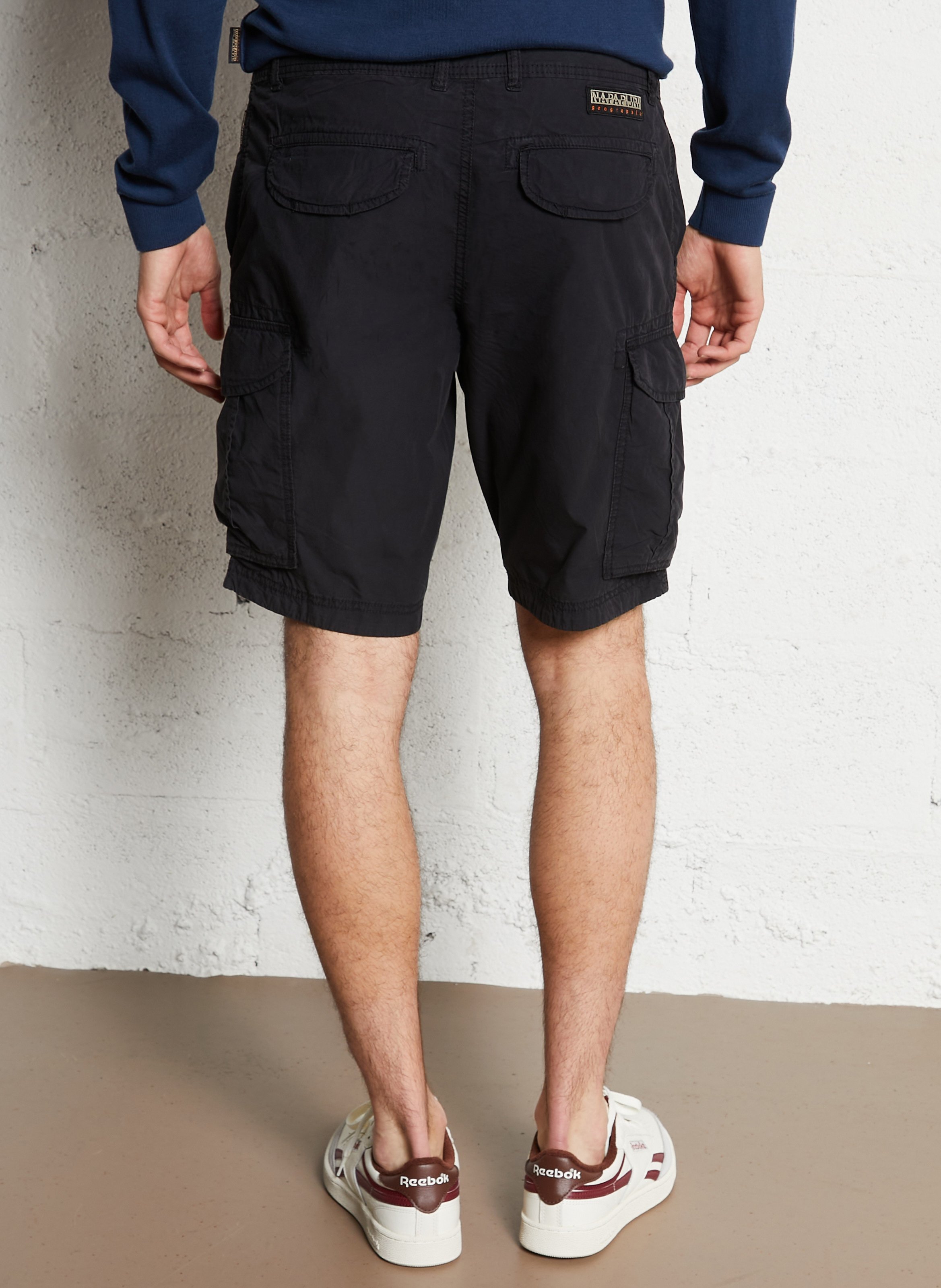 Straight cotton shorts NAPAPIJRI Black