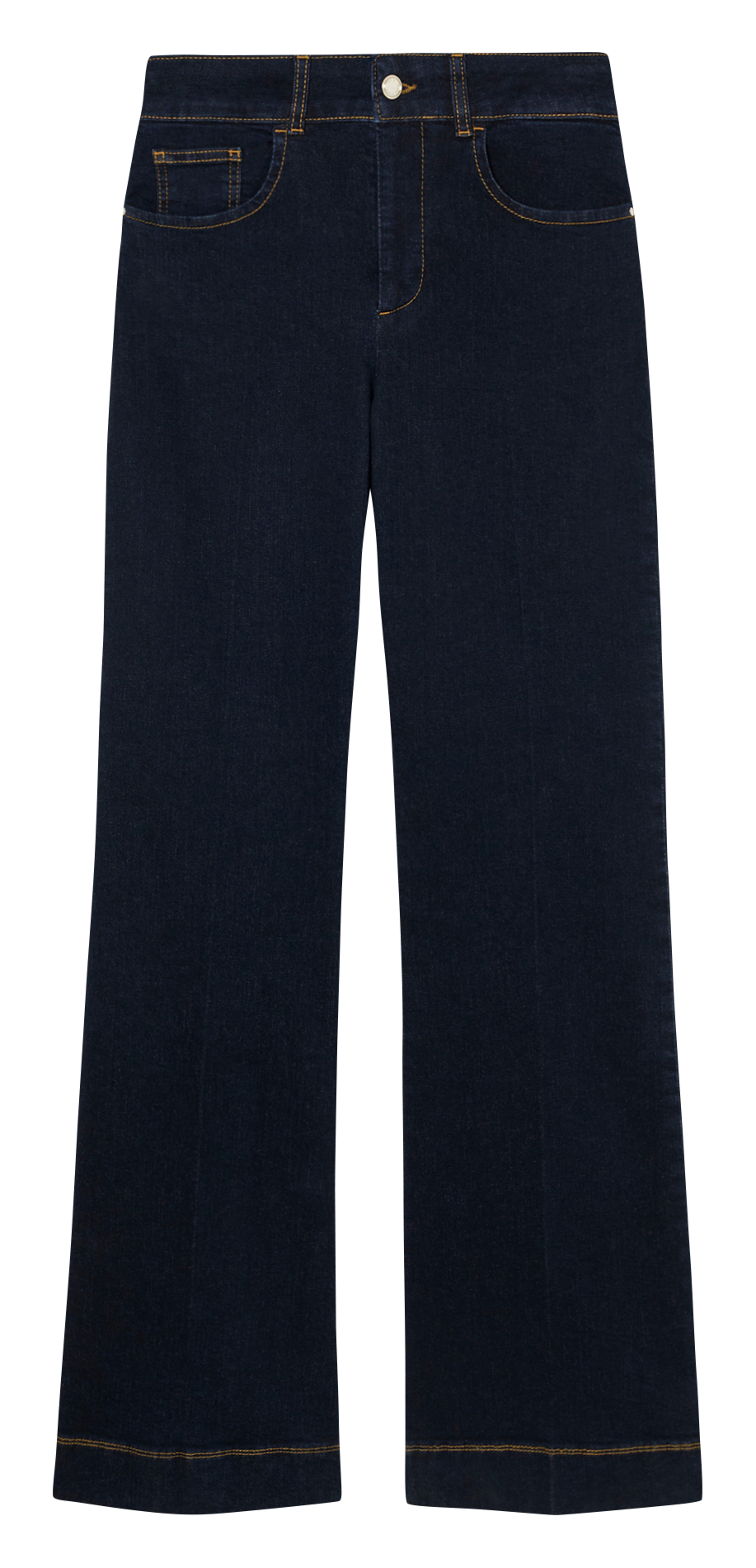 High-rise flared cotton-blend jeans ZAPA Blue