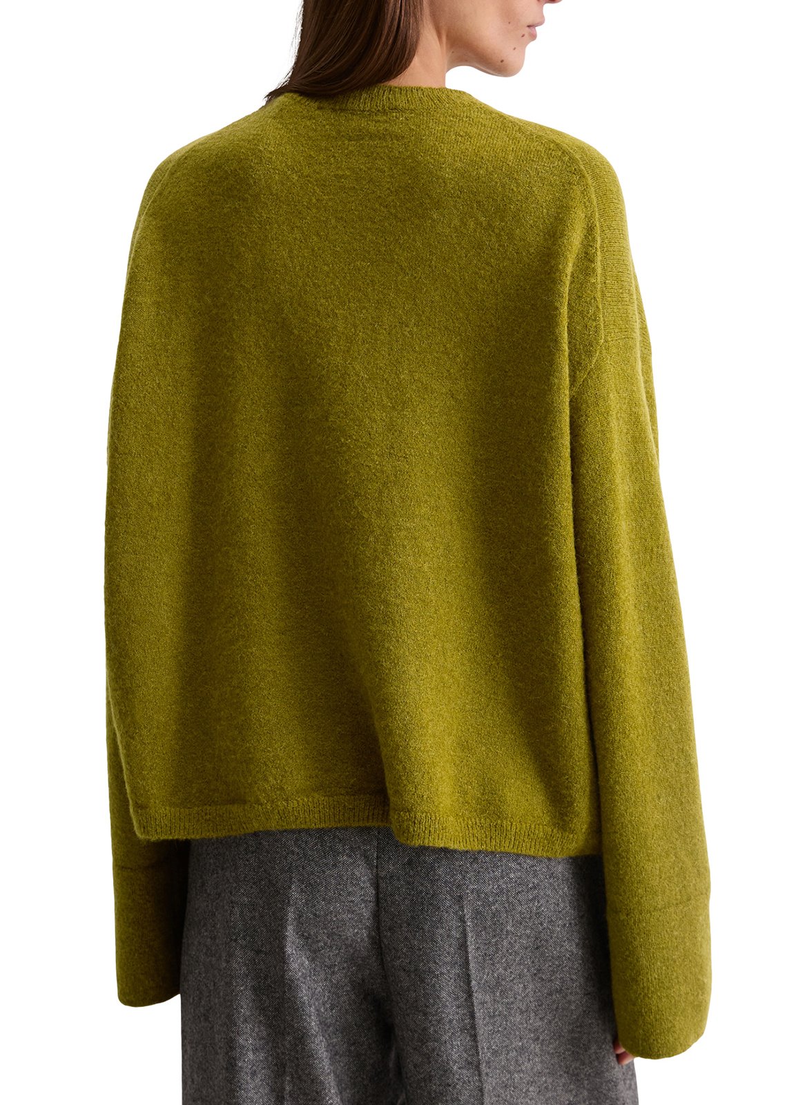 Jersey oversize de punto con cuello redondo MARC O'POLO Caqui