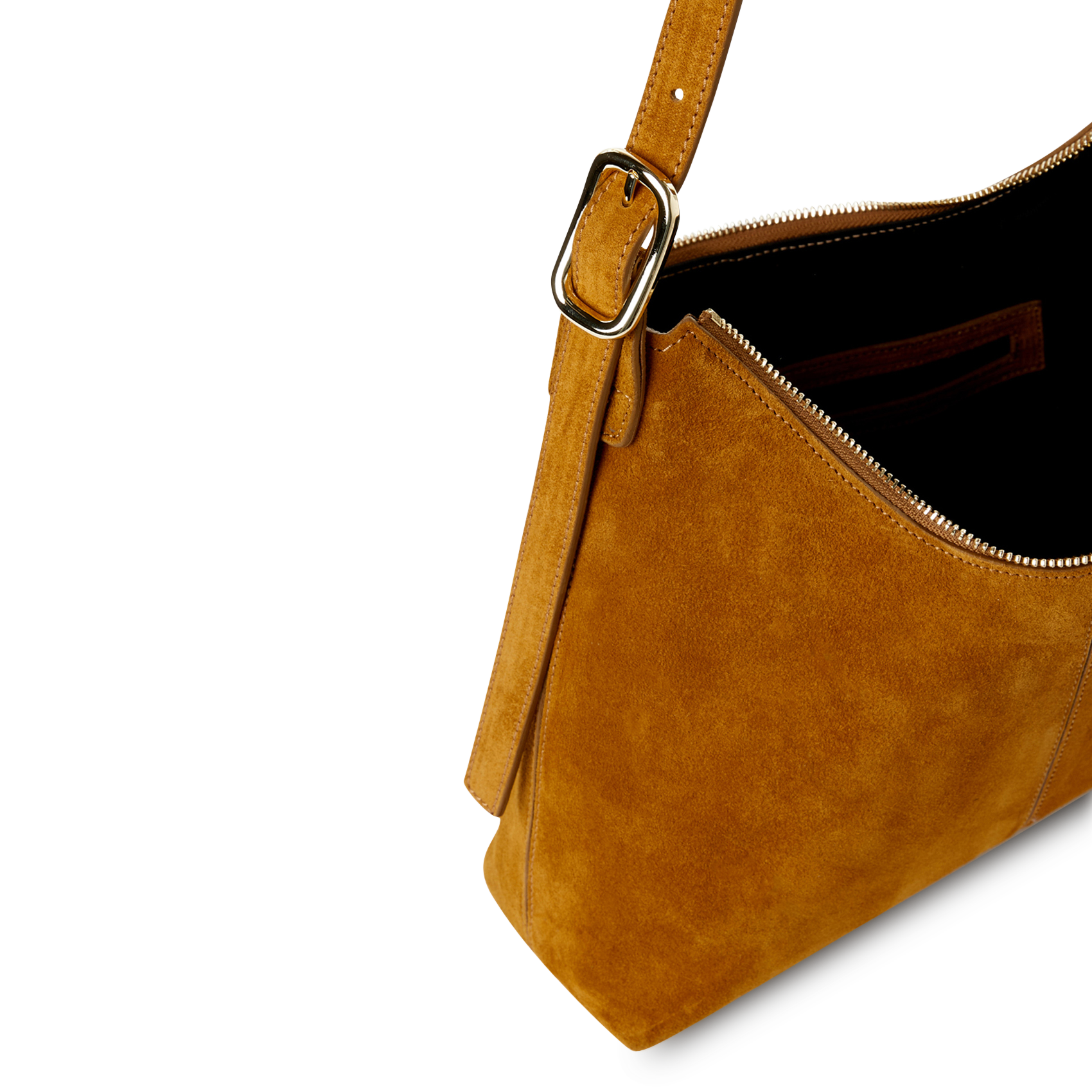 Langwerpige, suède handtas SAISON 1865 Bruin