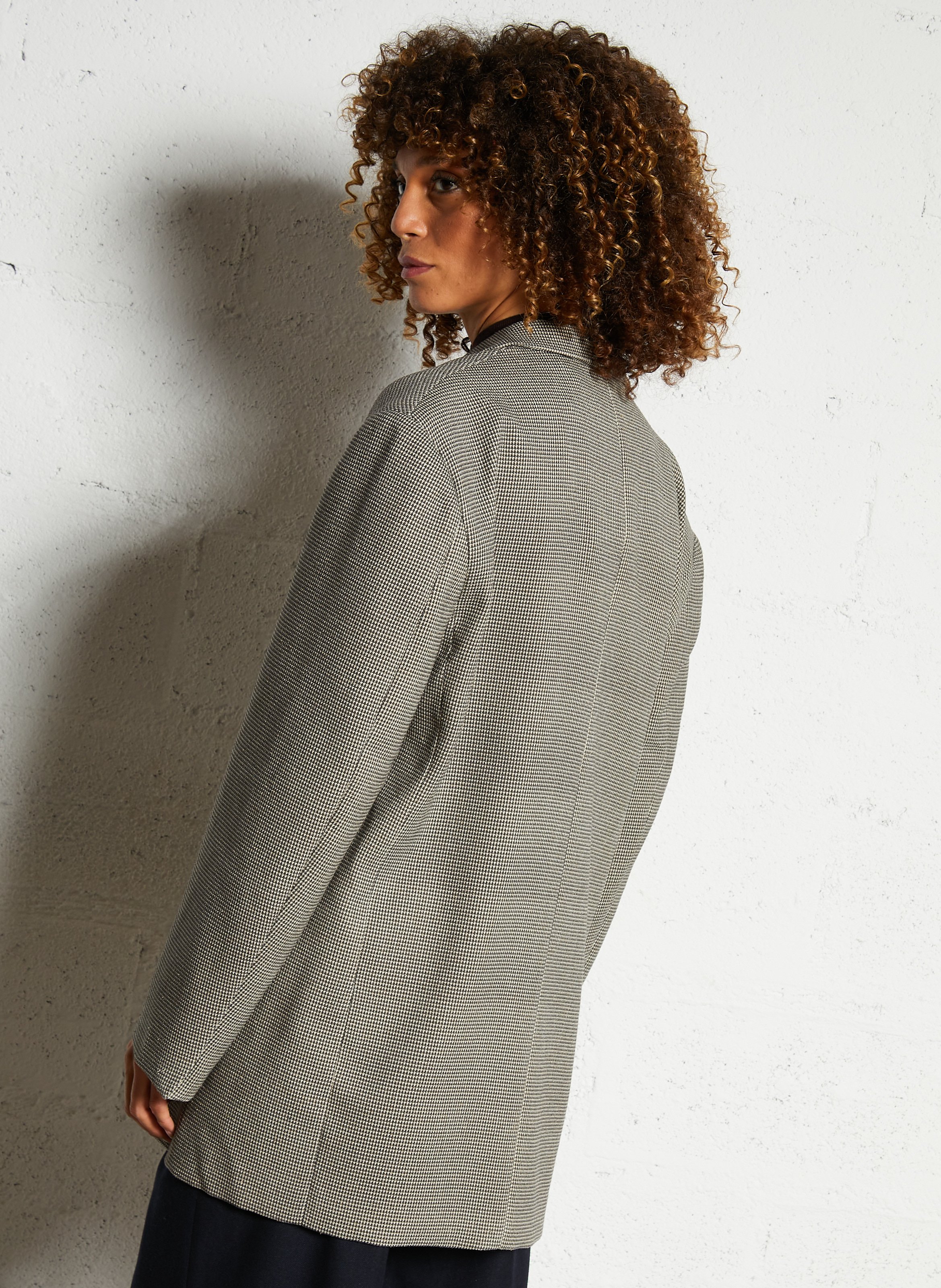 Veste tailleur ample imprimée MES DEMOISELLES Beige