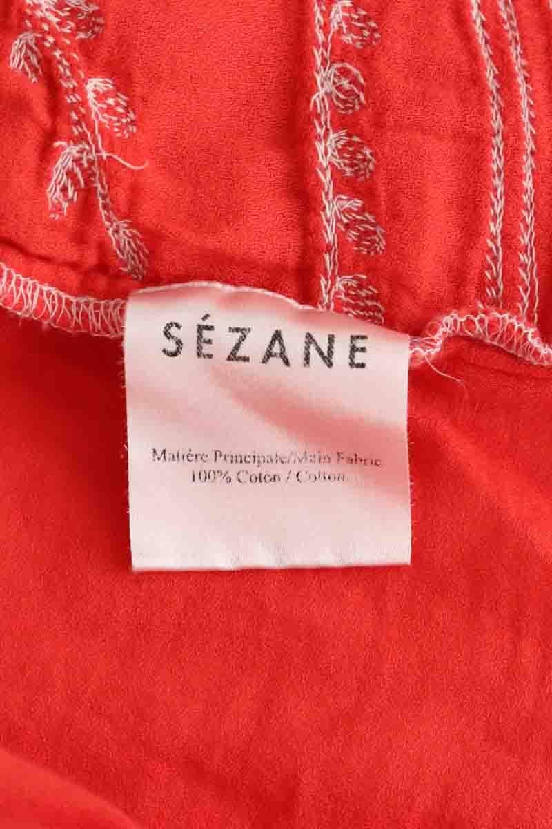 Cotton T-shirt SEZANE - Seconde main Red