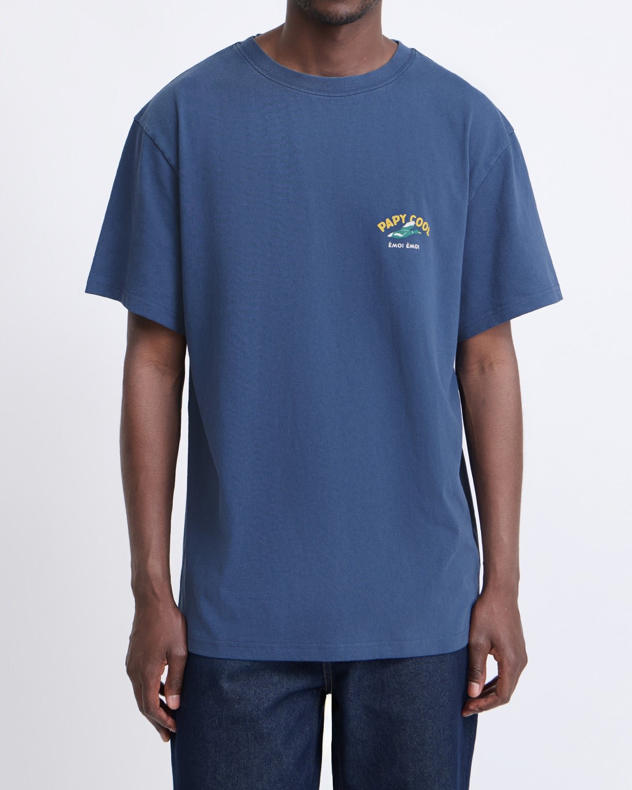 Le t-shirt papy cool bird en coton bio EMOI EMOI Bleu