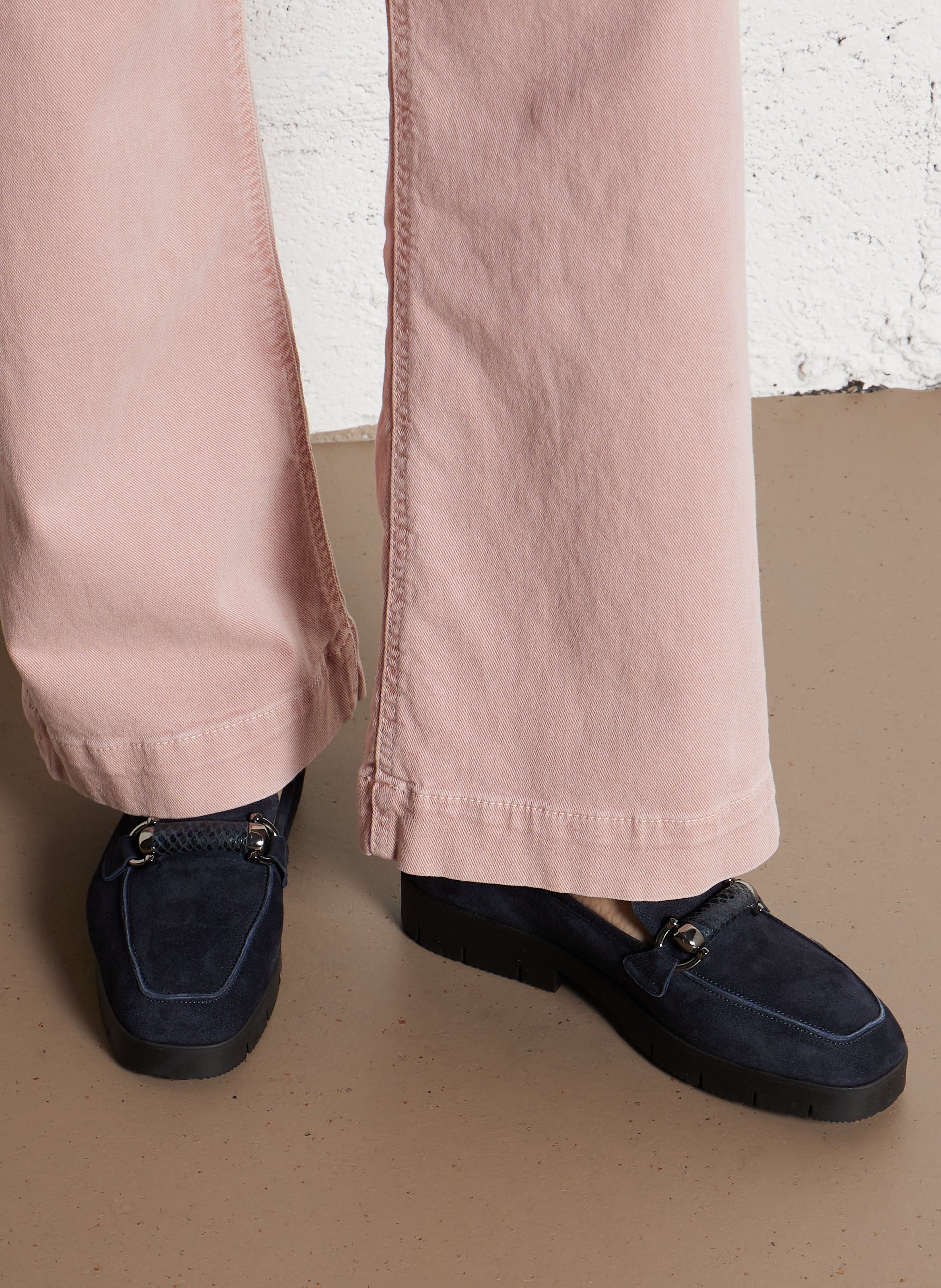 Leren loafers REQINS Blauw