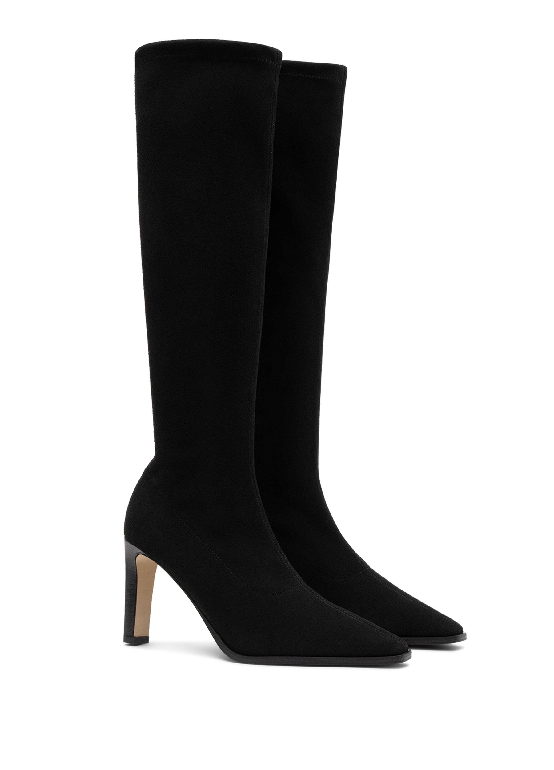 Black stretch leather boots PARALLELE PARIS Black